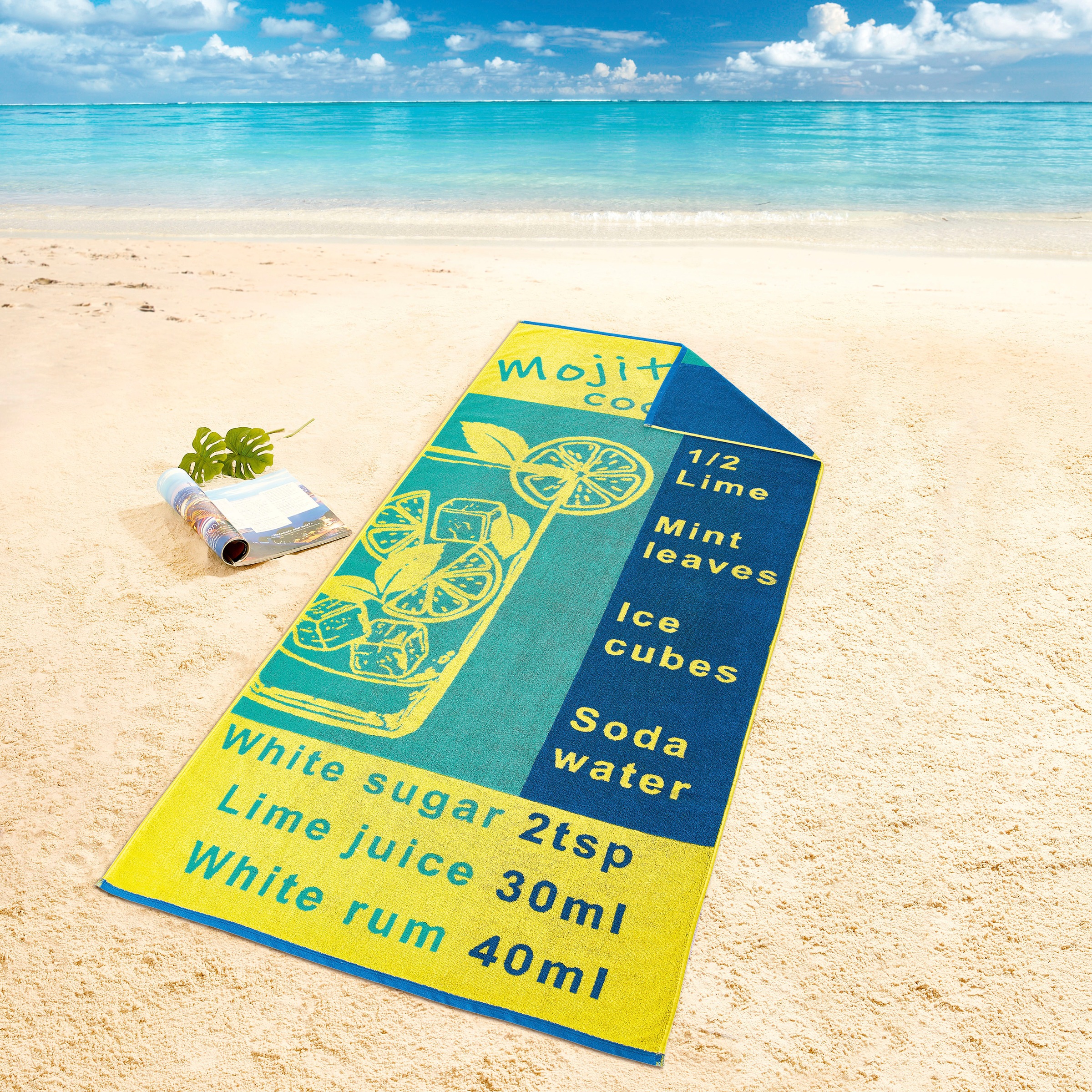 Dyckhoff Strandtuch "Mojito" 100% Baumwolle