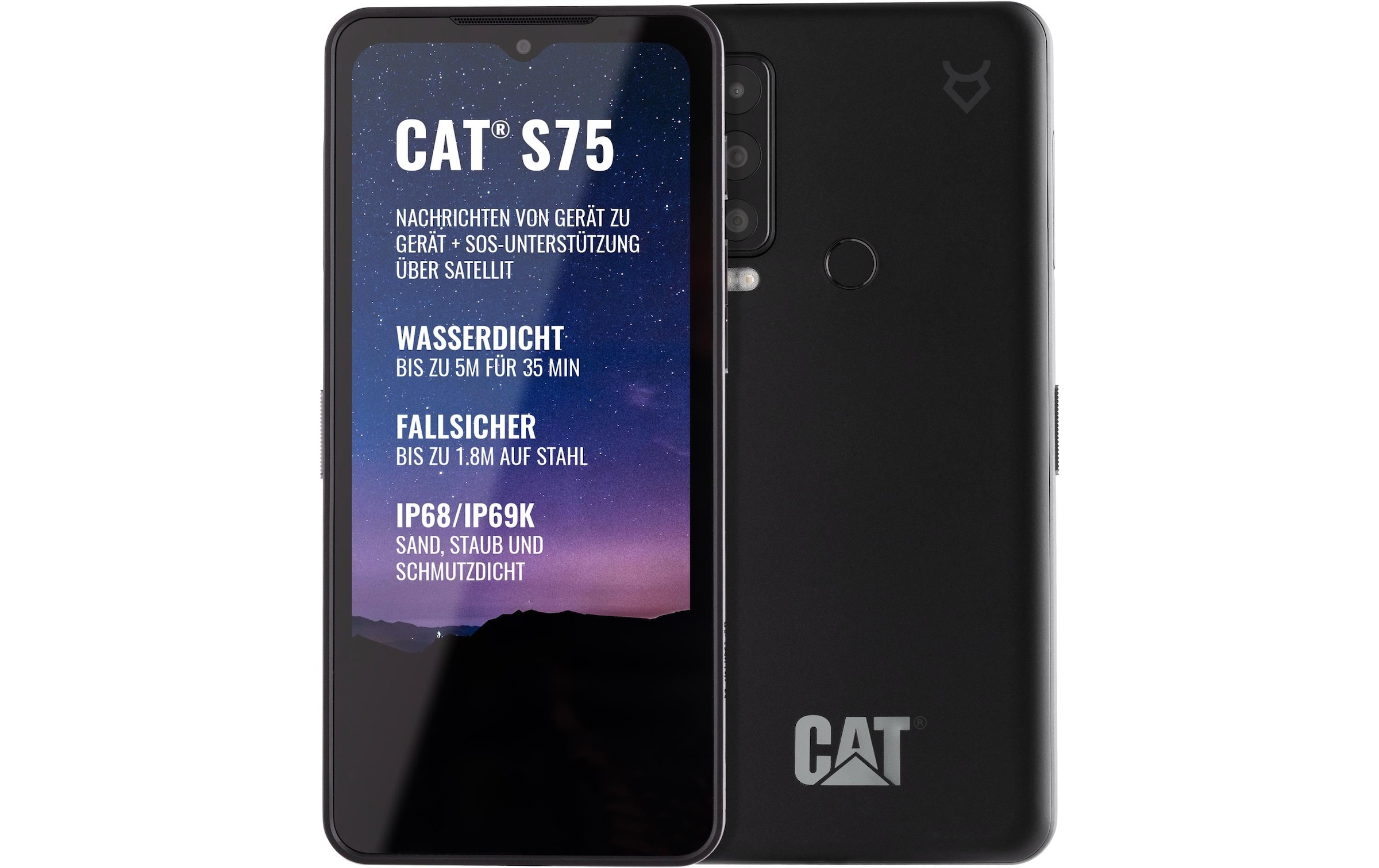 CAT Smartphone »S75 128 GB«, Schwarz