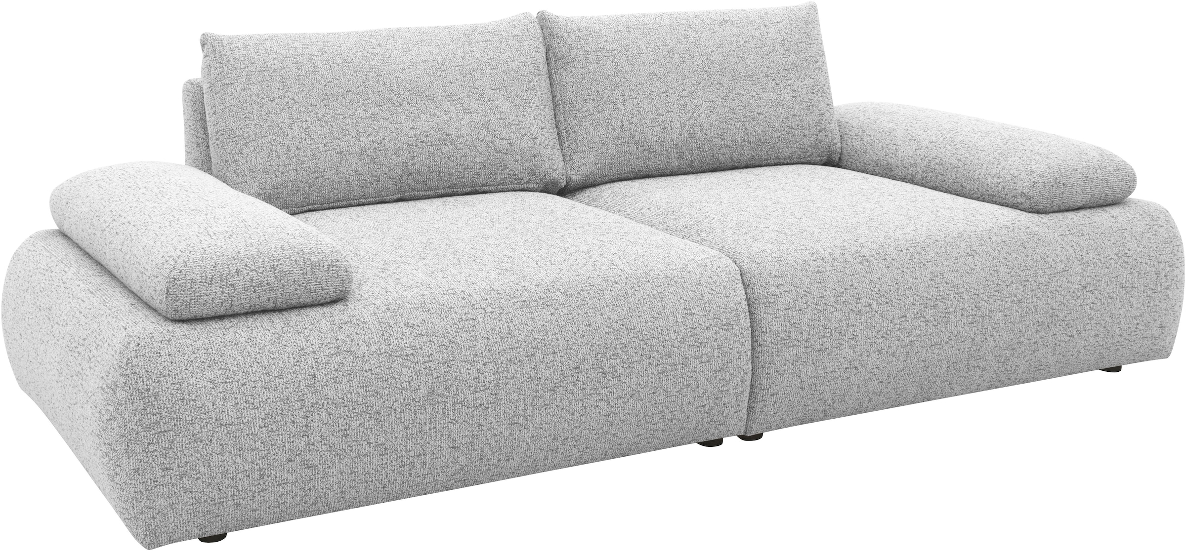 DOMO collection Big-Sofa »Évora Megasofa Breite 244 cm«, (2 St.), Federkern, inkl. Armlehnenverstellung, Struktur grob, silberfarben