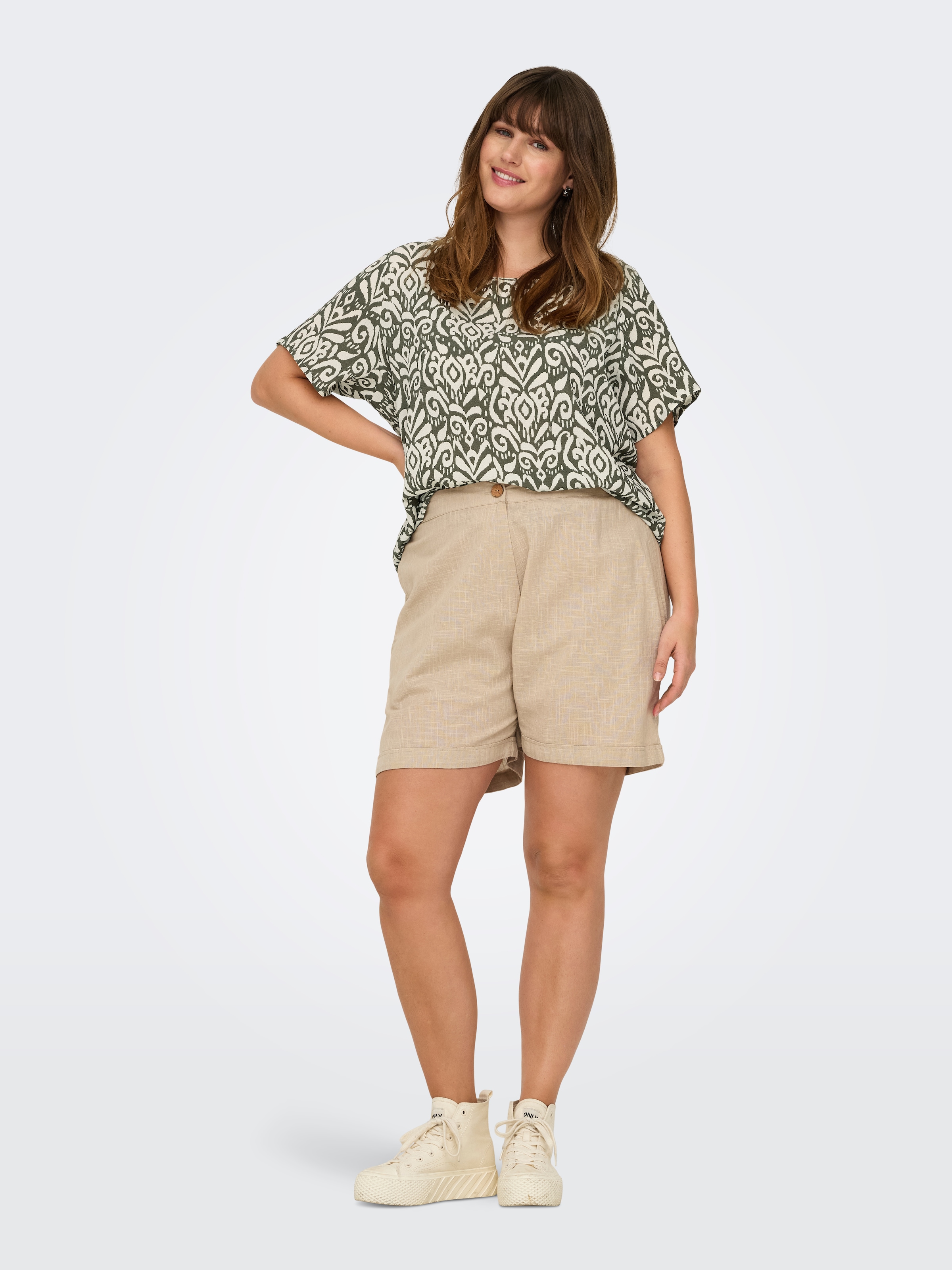 ONLY CARMAKOMA Shirtbluse »CARVICA SS TOP WVN NOOS«