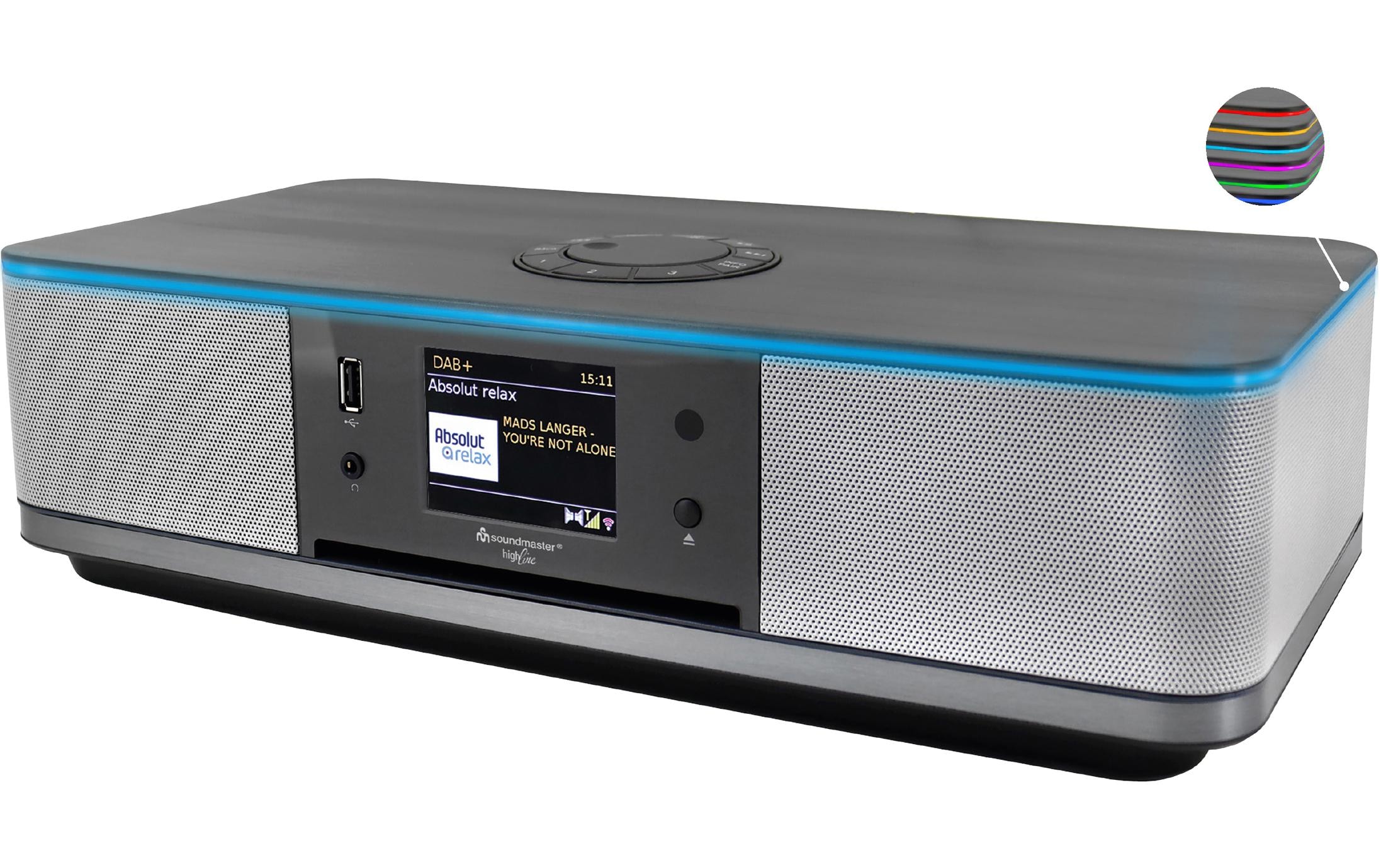 Soundmaster Digitalradio (DAB+) »ICD2023SW Silber«, (WLAN Digitalradio (DAB+)-FM-Tuner-Internetradio)