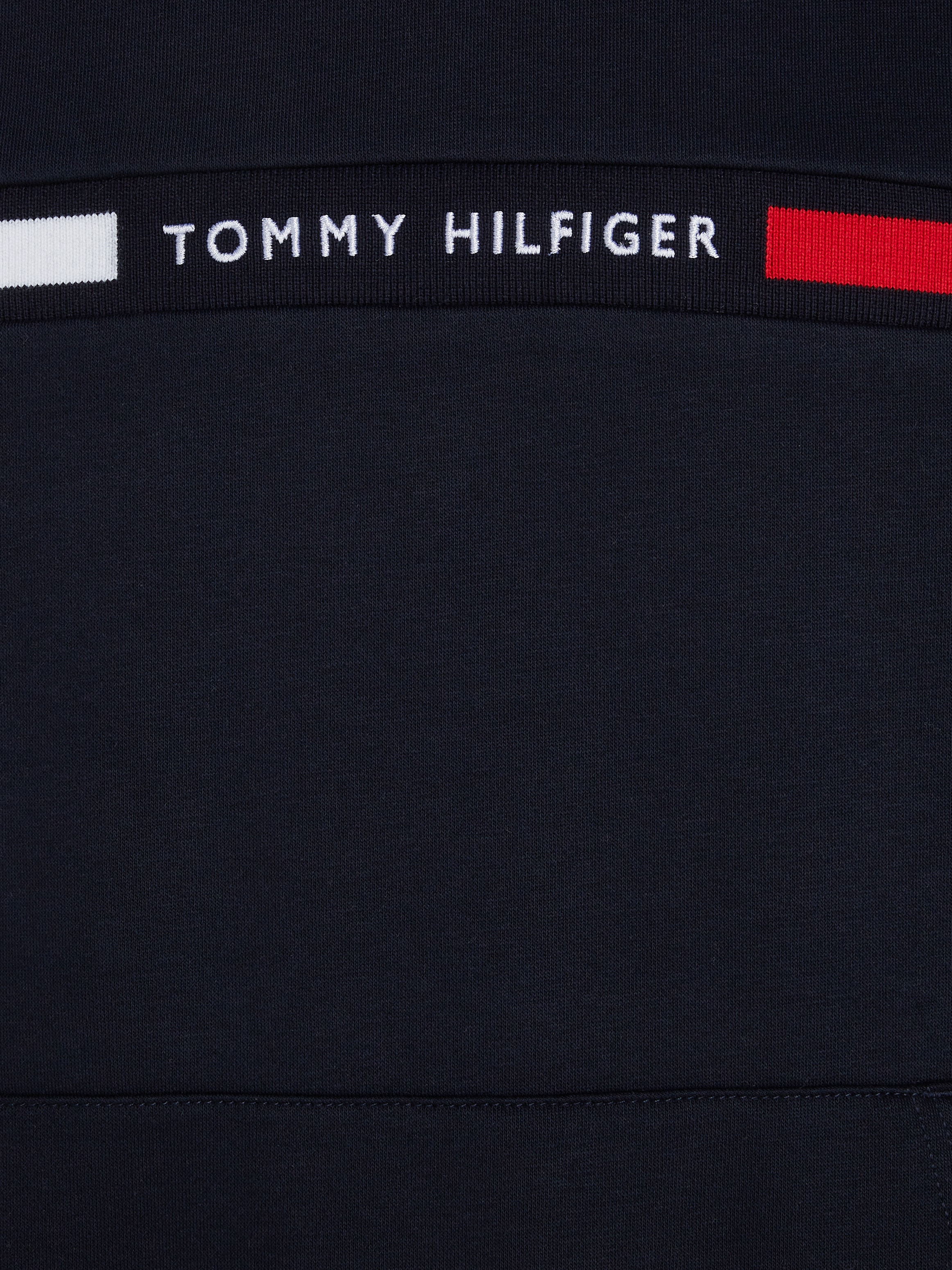 Tommy Hilfiger Kapuzensweatshirt »HILFIGER CHEST INSERT HOODY mit Kapuze und Logoschriftzug«, unifarben, casual, regular fit, Baumwollmix, Kapuze