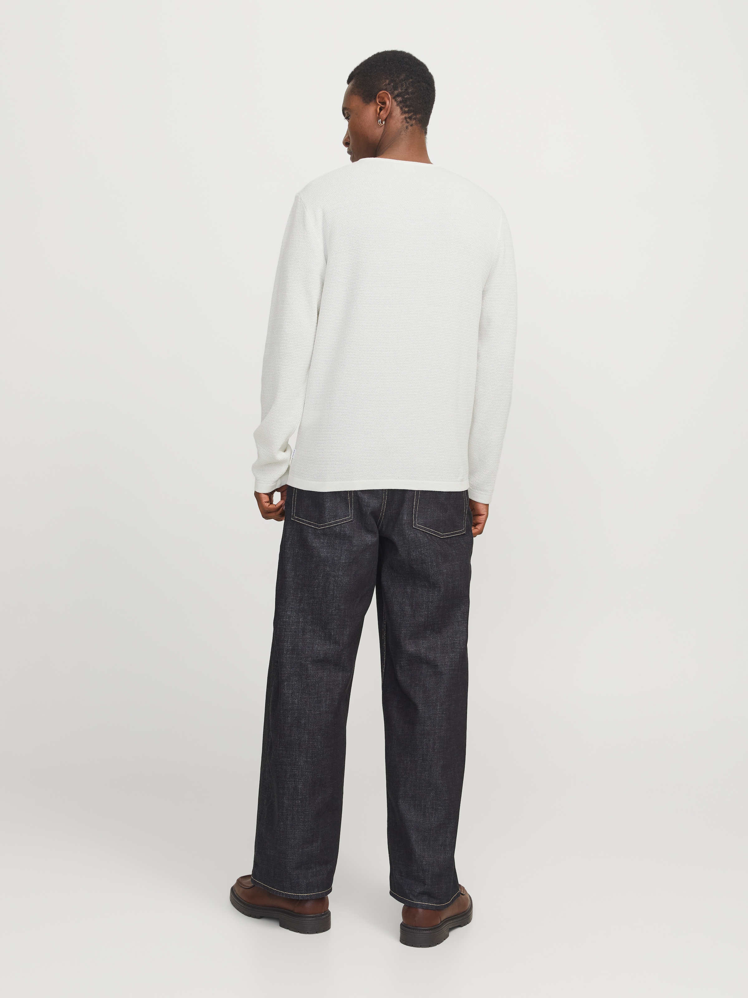 Jack & Jones Rundhalspullover »JJEGEORGE KNIT CREW NECK NOOS«, in Strick Optik