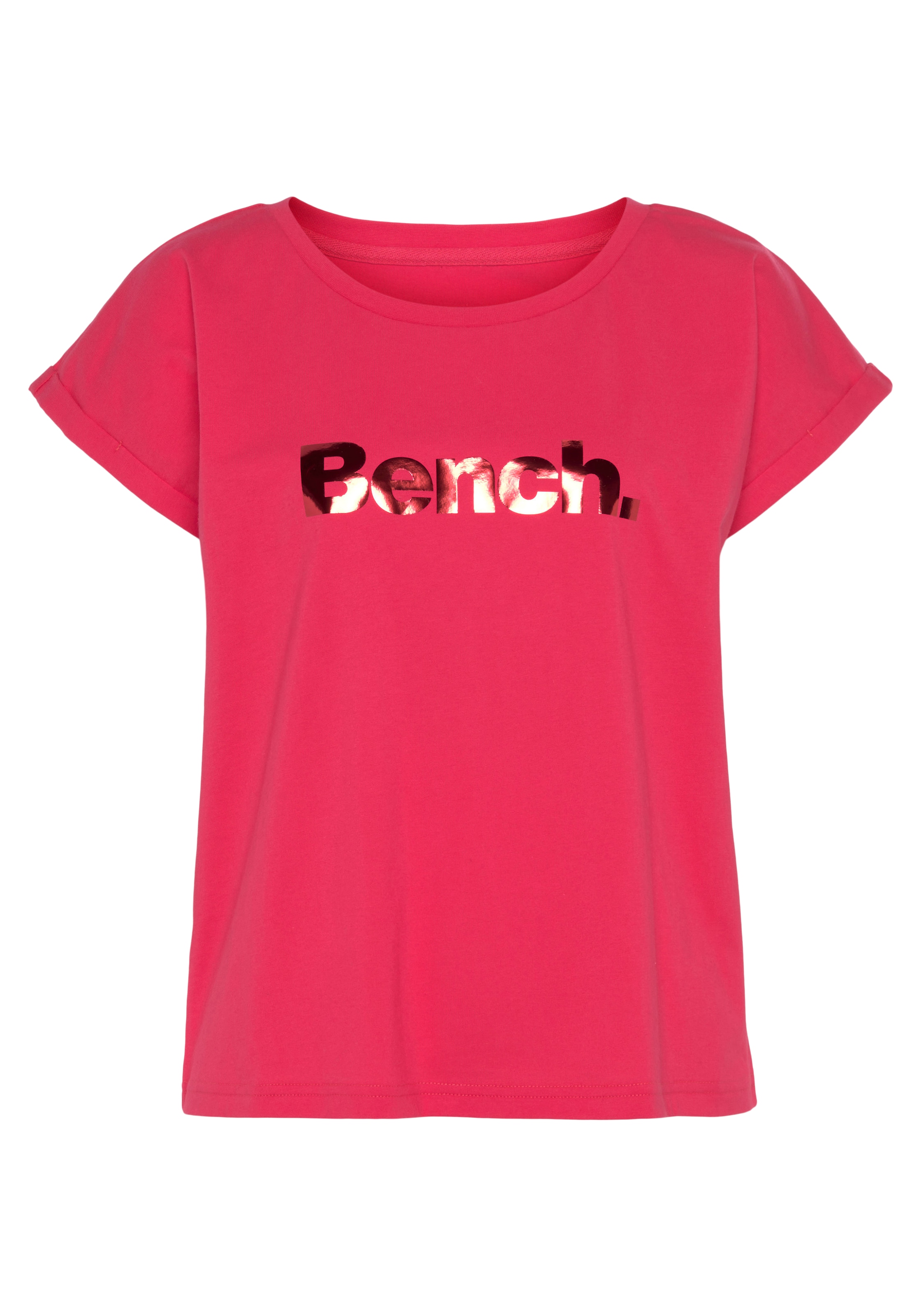 Bench. Loungewear T-Shirt »-Kurzarmshirt, Loungeshirt«, Logodruck, Jelmoli-Versand Loungewear mit kaufen glänzendem Schweiz bei online