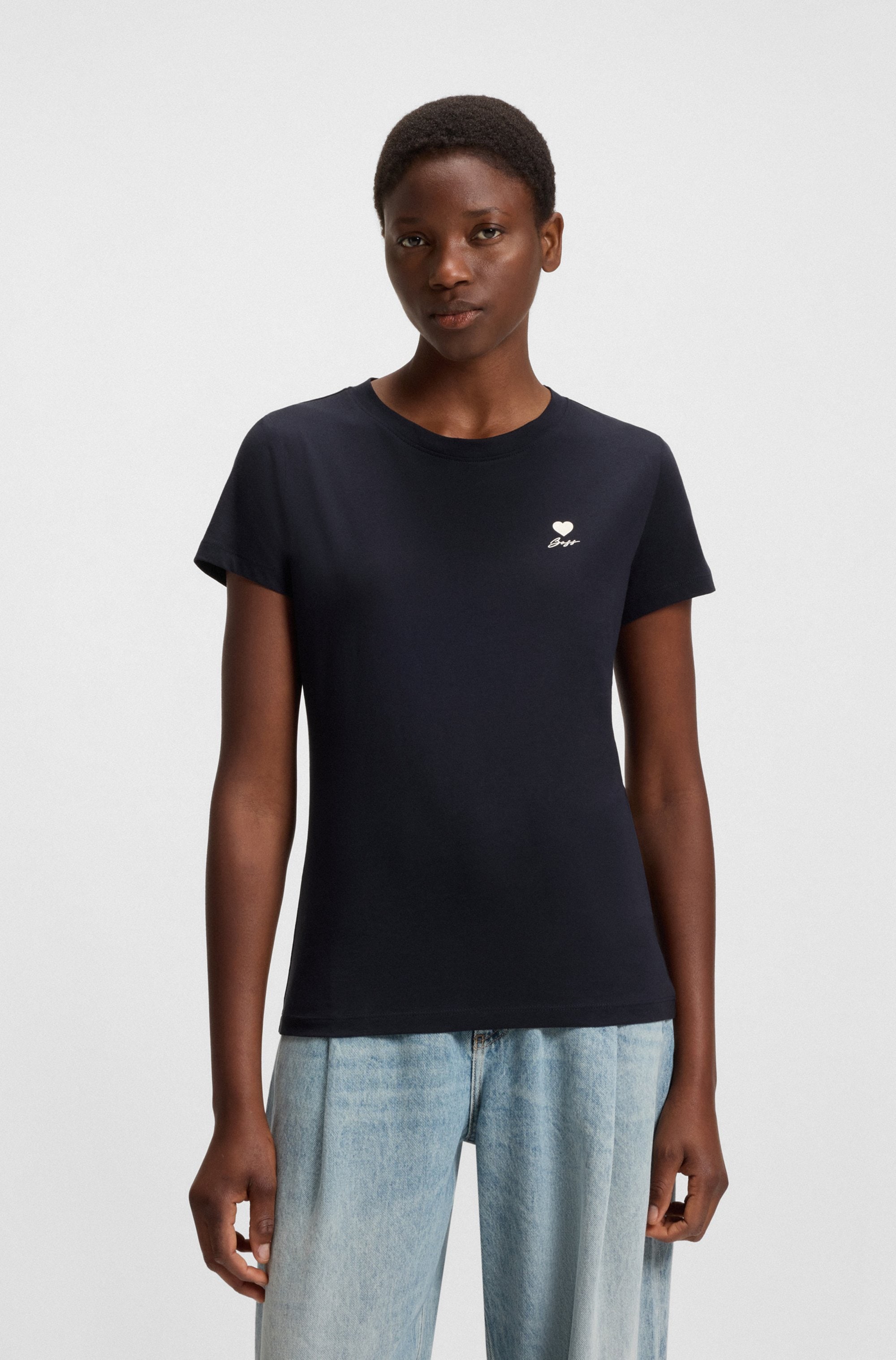BOSS ORANGE T-Shirt »Esogo Premium Damenmode« mit Artwork auf der Brust