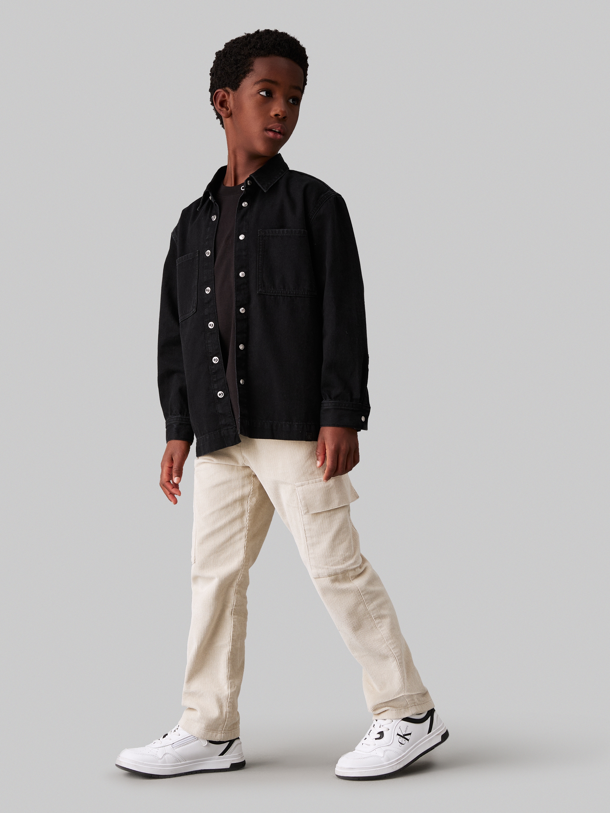 Calvin Klein Jeans Cargohose »Corduroy Straight Cargo Pants«, für Kinder bis 16 Jahre und mit Logoprägung