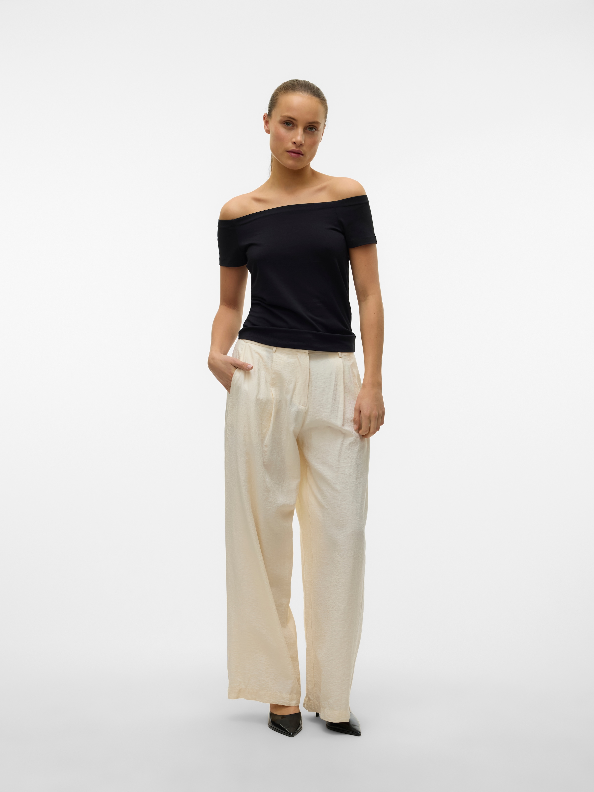 Vero Moda Kurzarmshirt »VMPANDA OFF-SHOULDER TOP JRS GA NOOS«