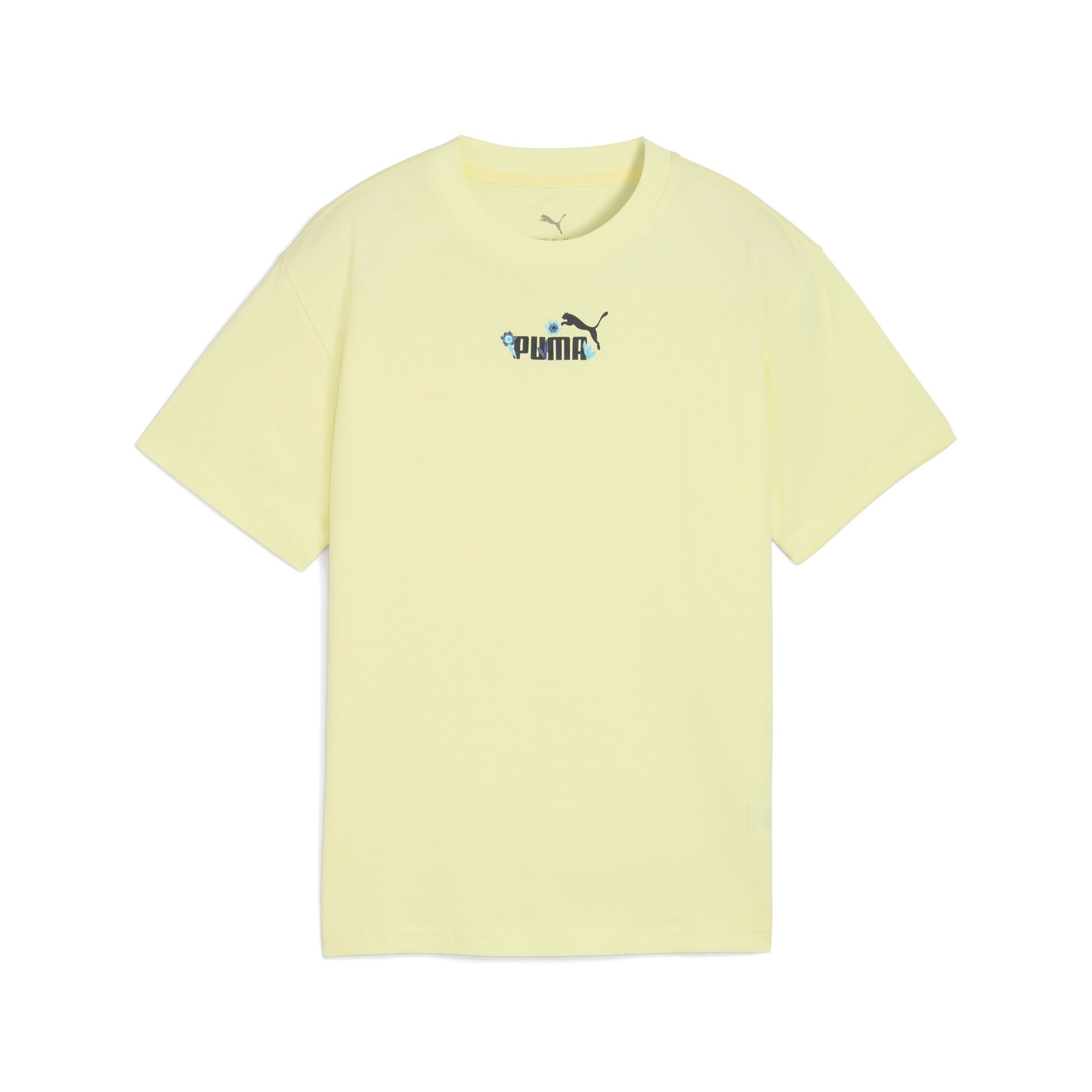 PUMA T-Shirt »ESS NATURE 2.0 RELAXED TEE G« Kurzarm, Rundhalsausschnitt, mit Print-Applikation, aus Baumwolle