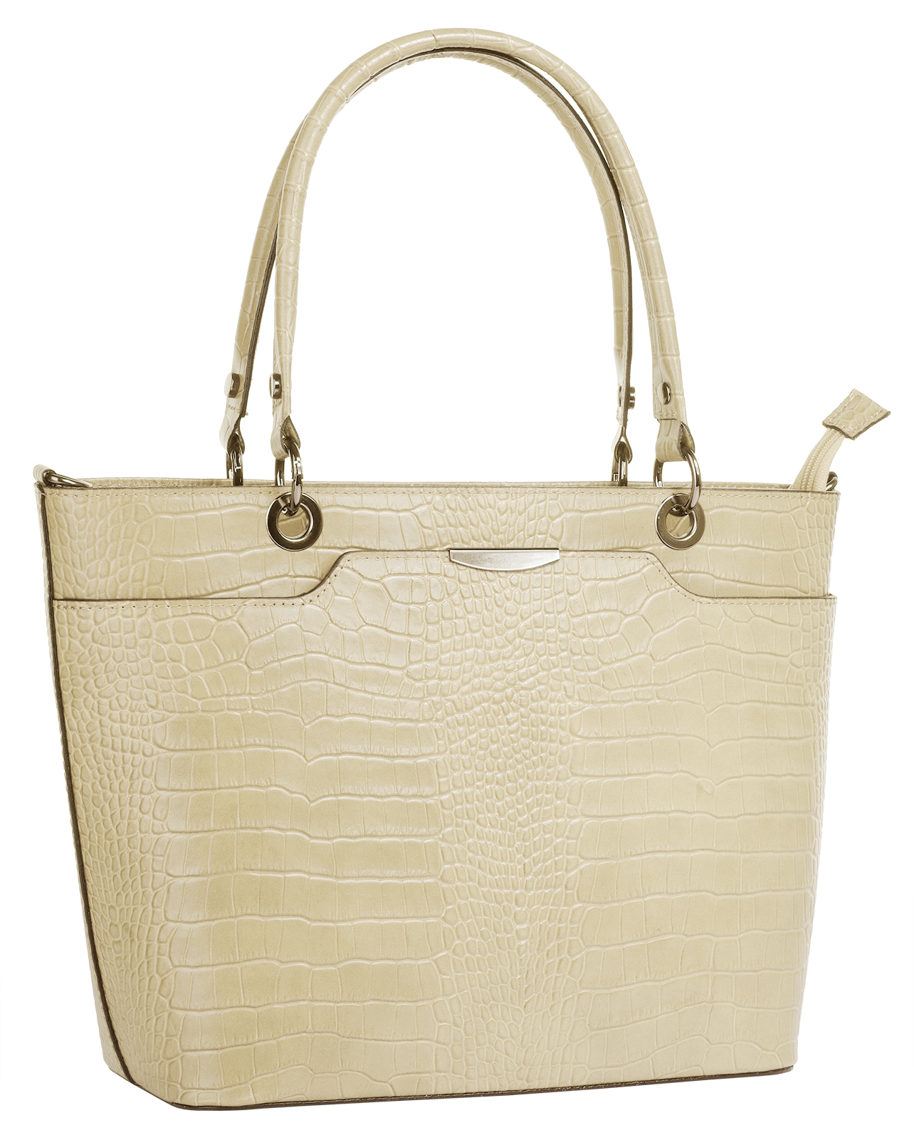 Cluty Henkeltasche, echt Leder, Made in Italy