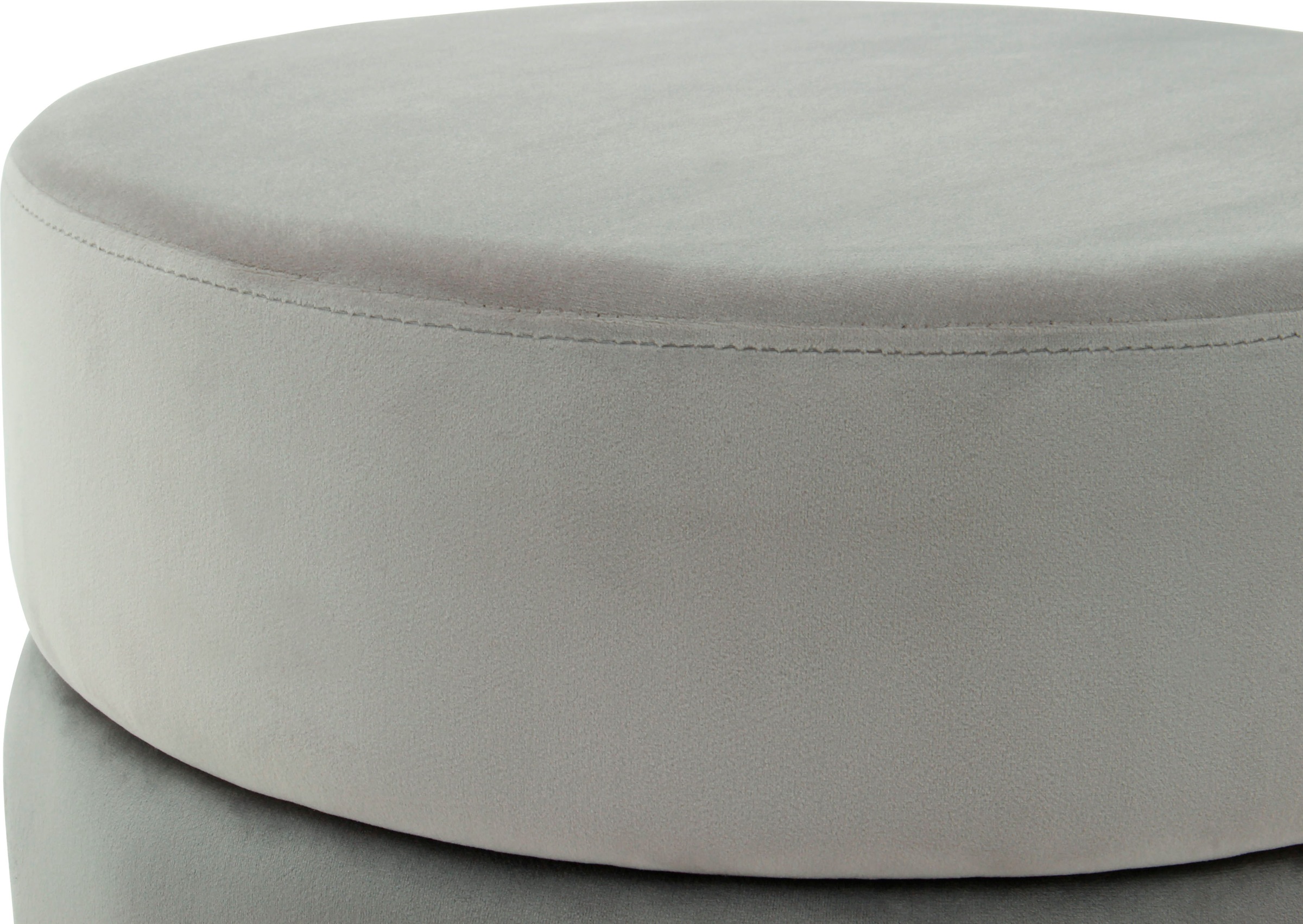 Kayoom Sitzhocker »Hocker Matilda 125, Komfortable runde Form, Gemütlicher Design-Hocker«, (1 St.), samtweich, elegant, gepolstert, grosse Sitzfläche