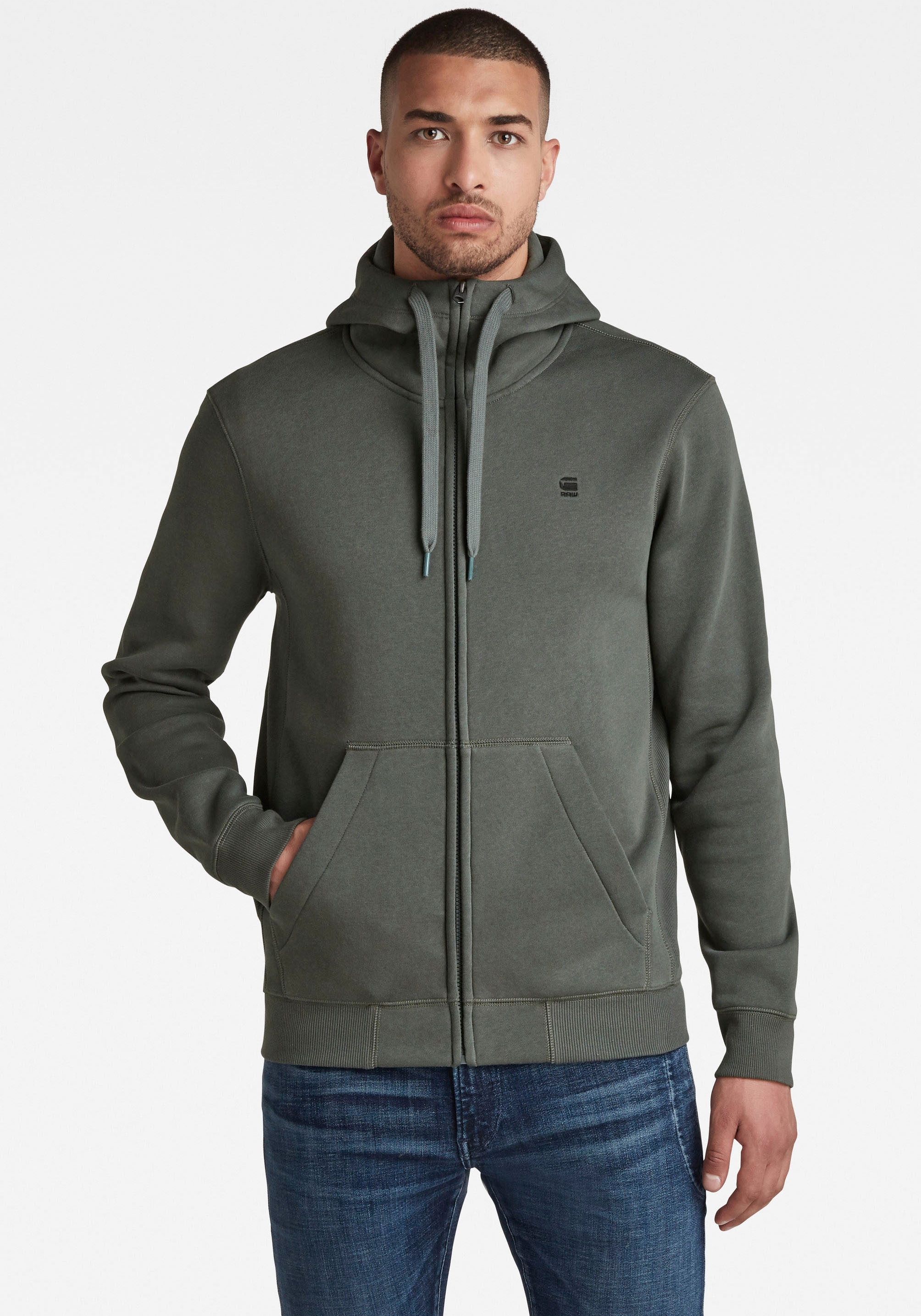G-STAR Kapuzensweatjacke »Premium Basic Hooded Zip Sweater«