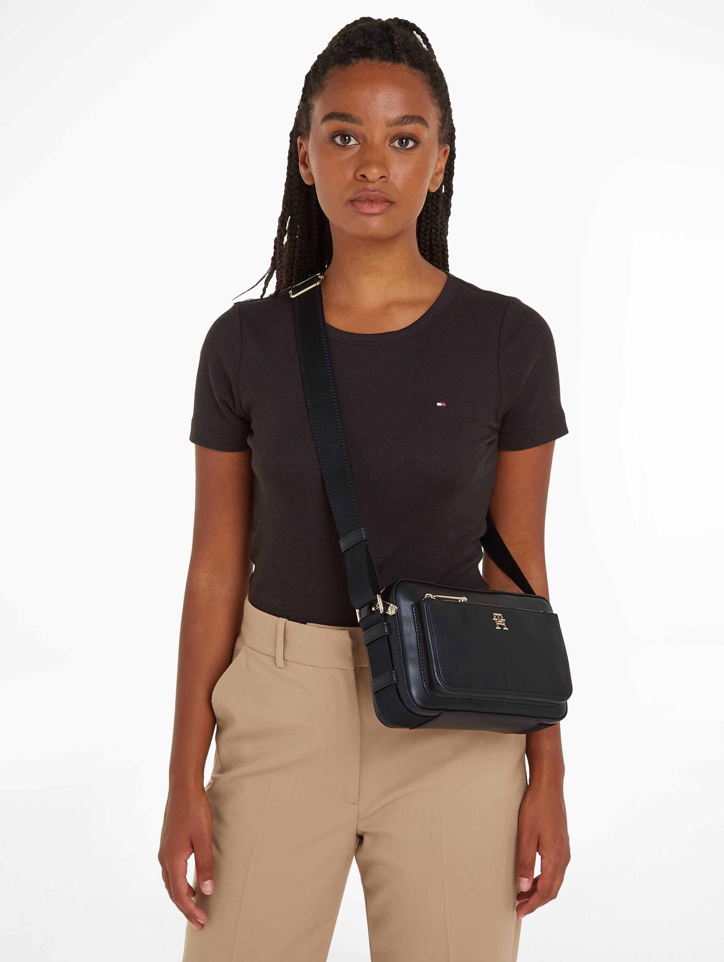 Tommy Hilfiger Mini Bag »ICONIC TOMMY CAMERA BAG«, Handtasche Damen Tasche Damen Schultertasche