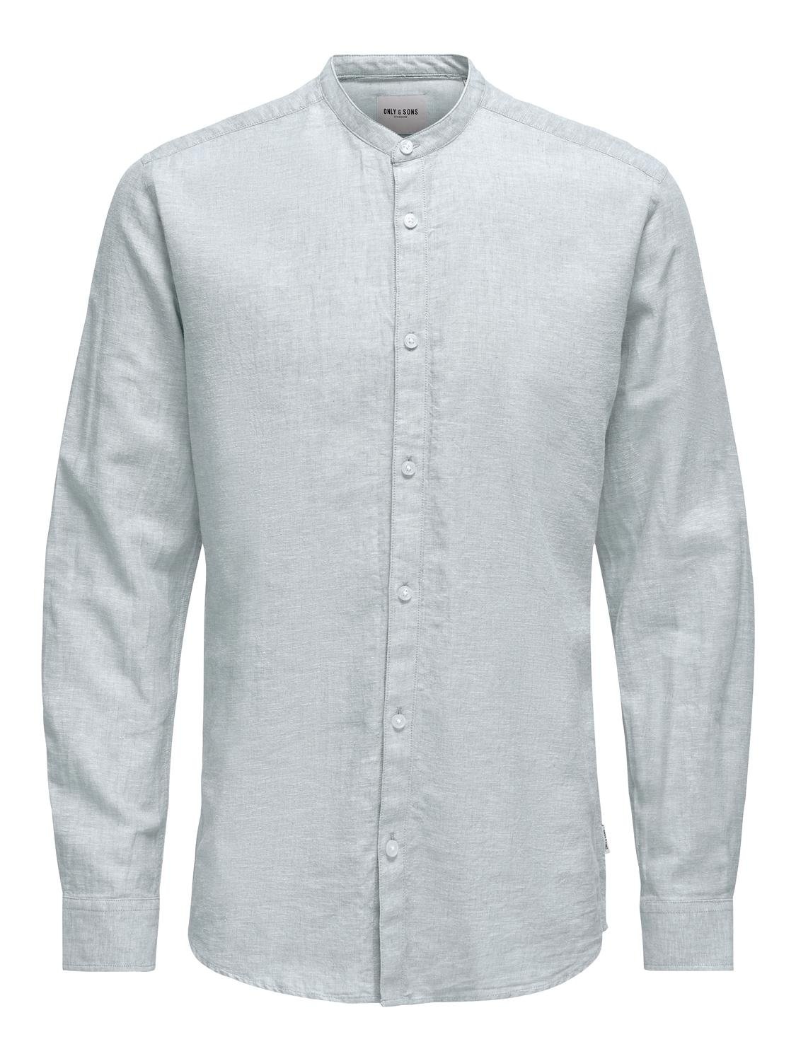 ONLY & SONS Langarmhemd »ONSCAIDEN LS SOLID LINEN MAO SHIRT NOOS«