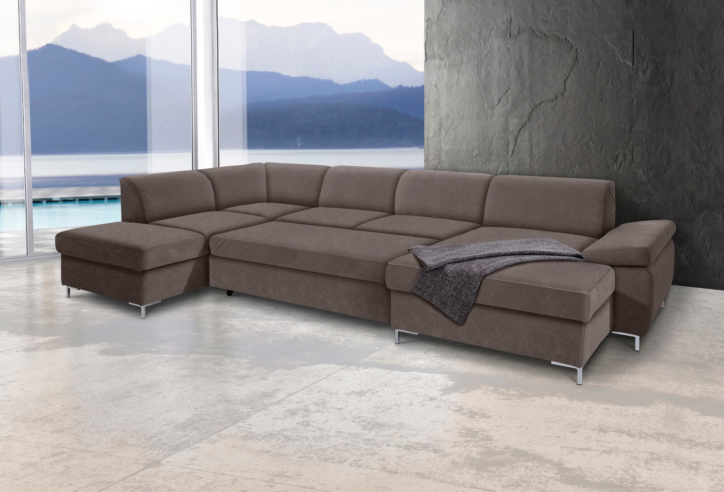 DOMO collection Wohnlandschaft »Santana U-Form«, wahlweise mit Bettfunktion