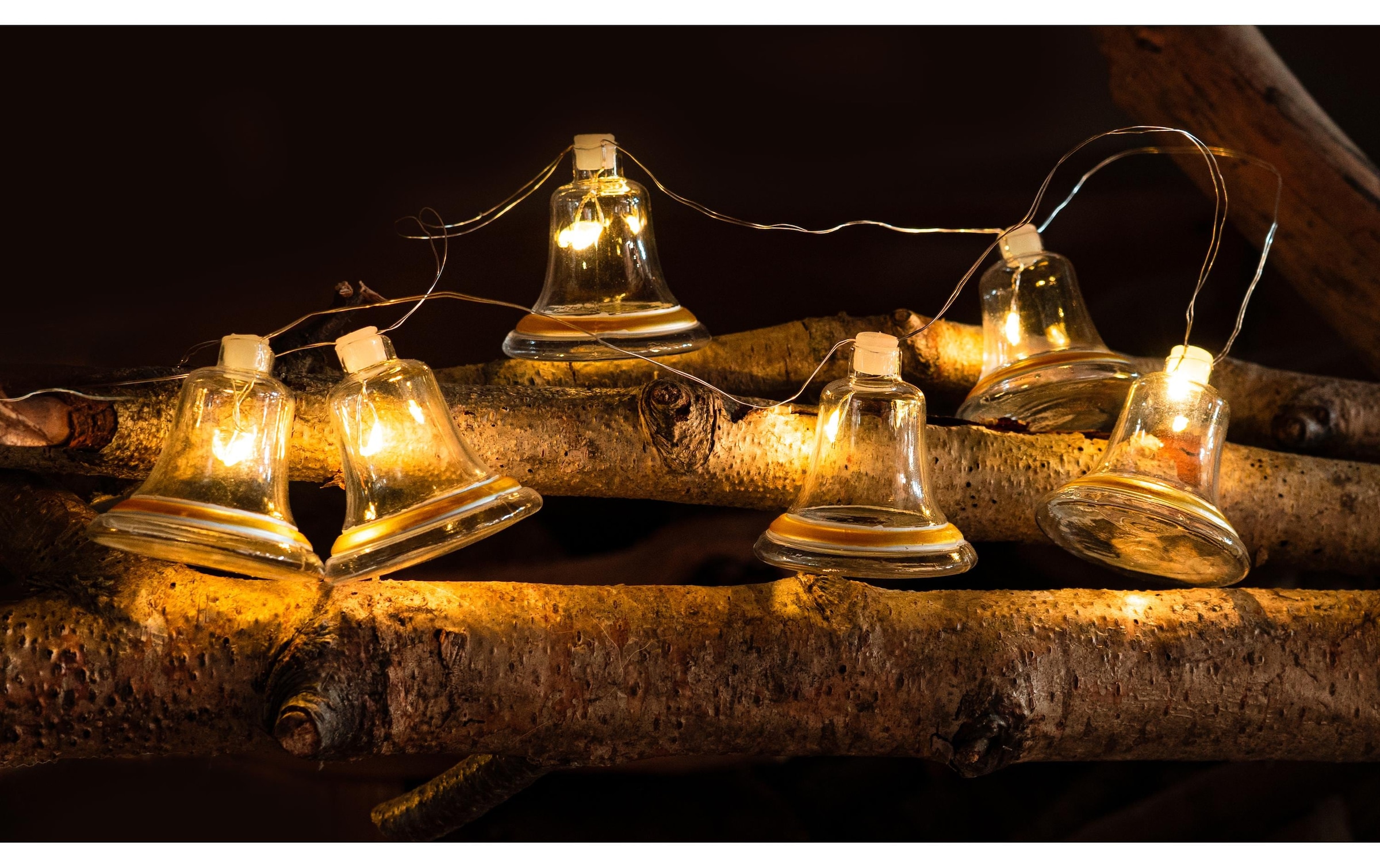 Sirius LED-Lichterkette »LED Lichterkette Tiffany Glocke,Gold«, 8 St.-flammig