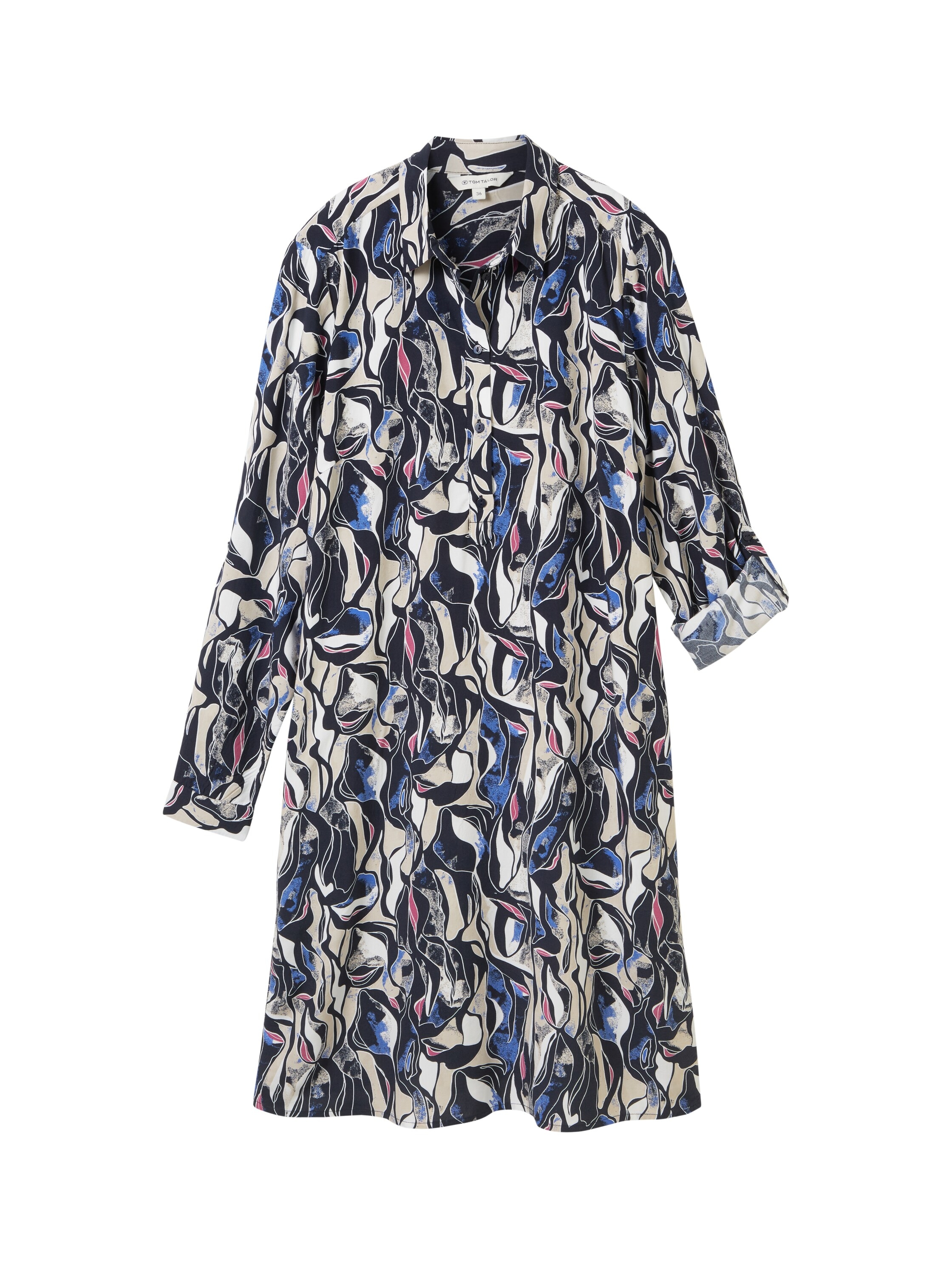 TOM TAILOR Blusenkleid, mit Allover-Print