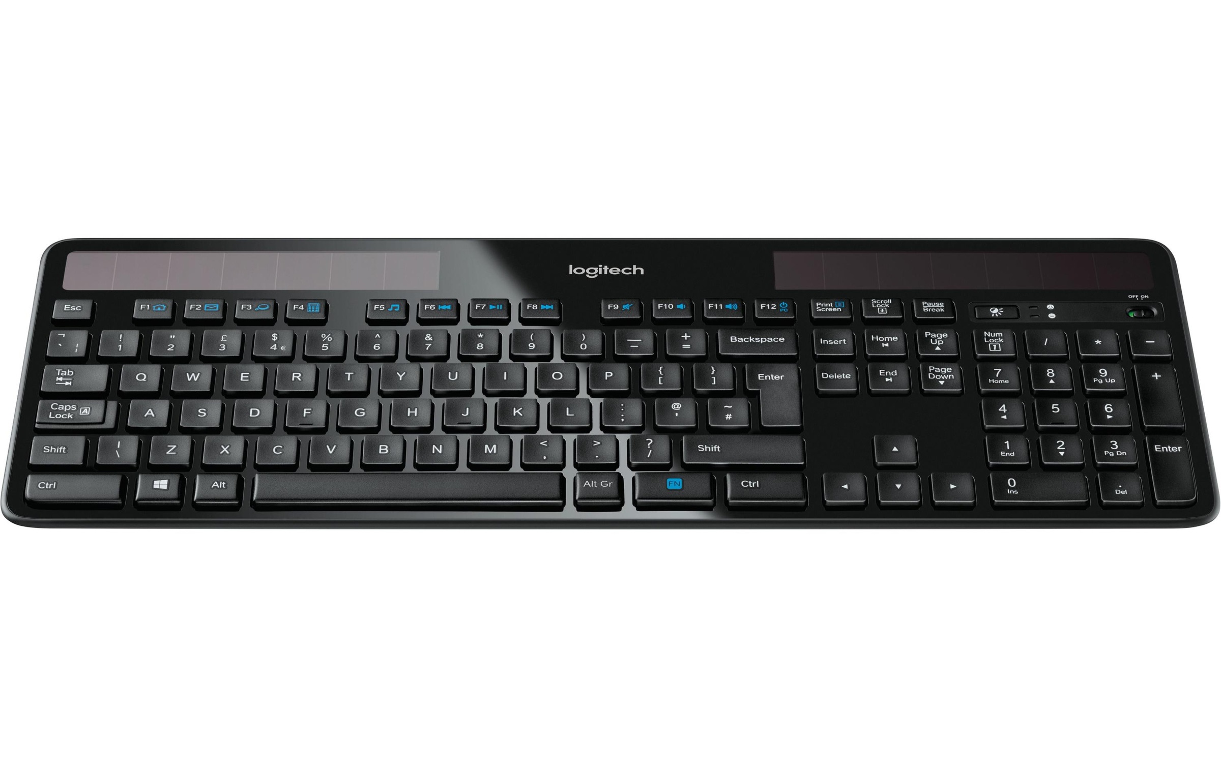 Logitech PC-Tastatur »K750 Solar DE-Layout«, (Ziffernblock)