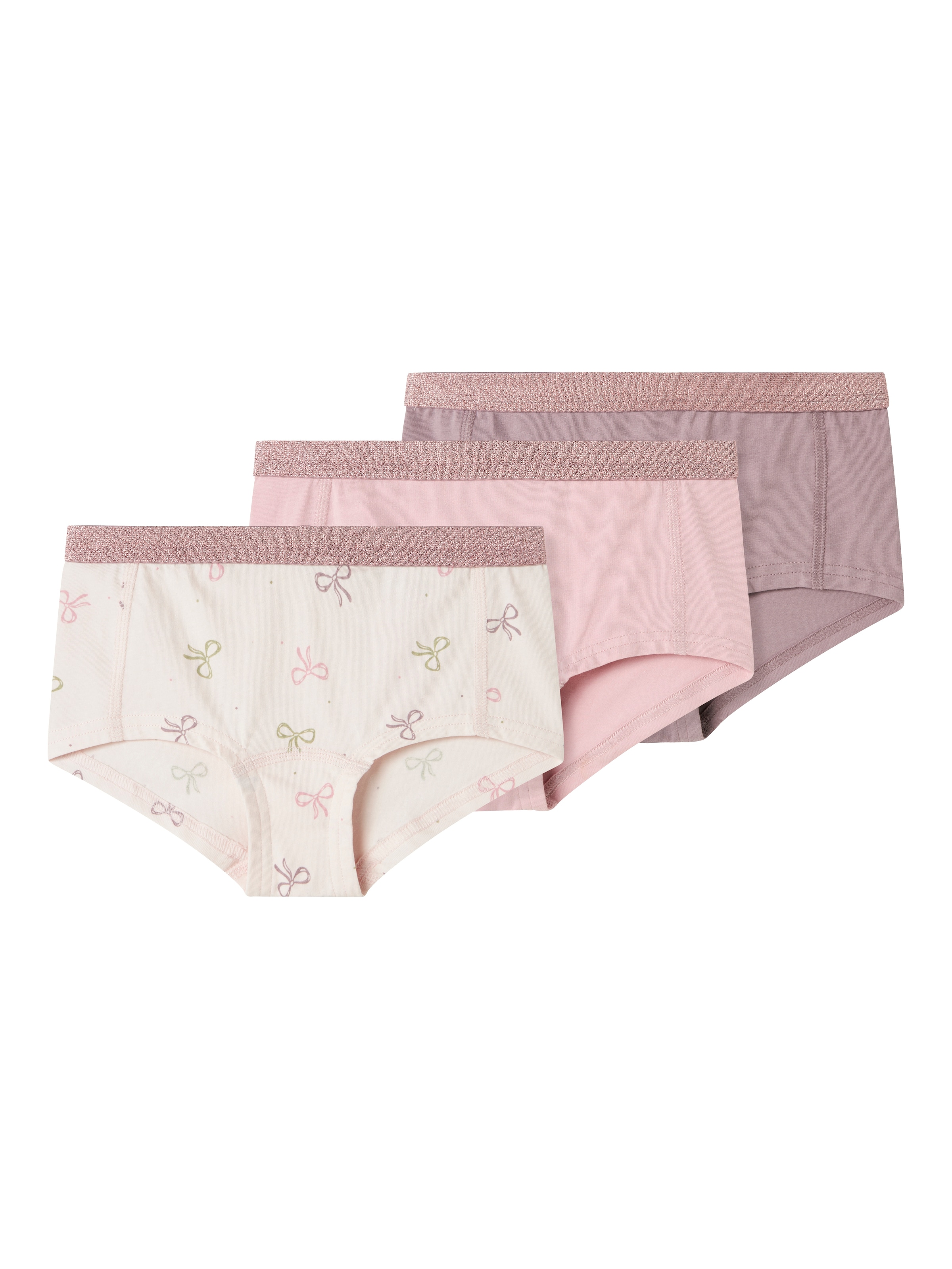 Name It Panty »NKFHIPSTER 3P BARELY PINK BOW NOOS« Packung, 3 Stk.