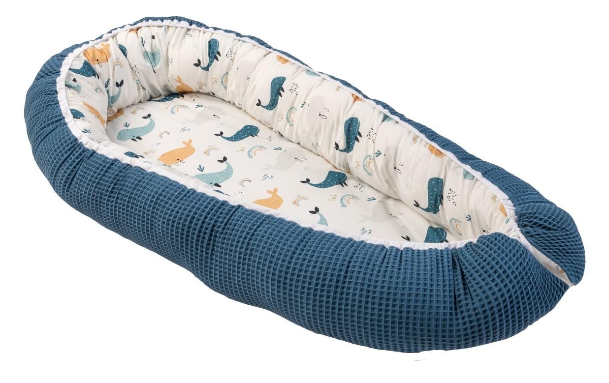 ULLENBOOM ® Bettnestchen »Cocoon Waffel-Motiv Wale 55 x 95 cm«