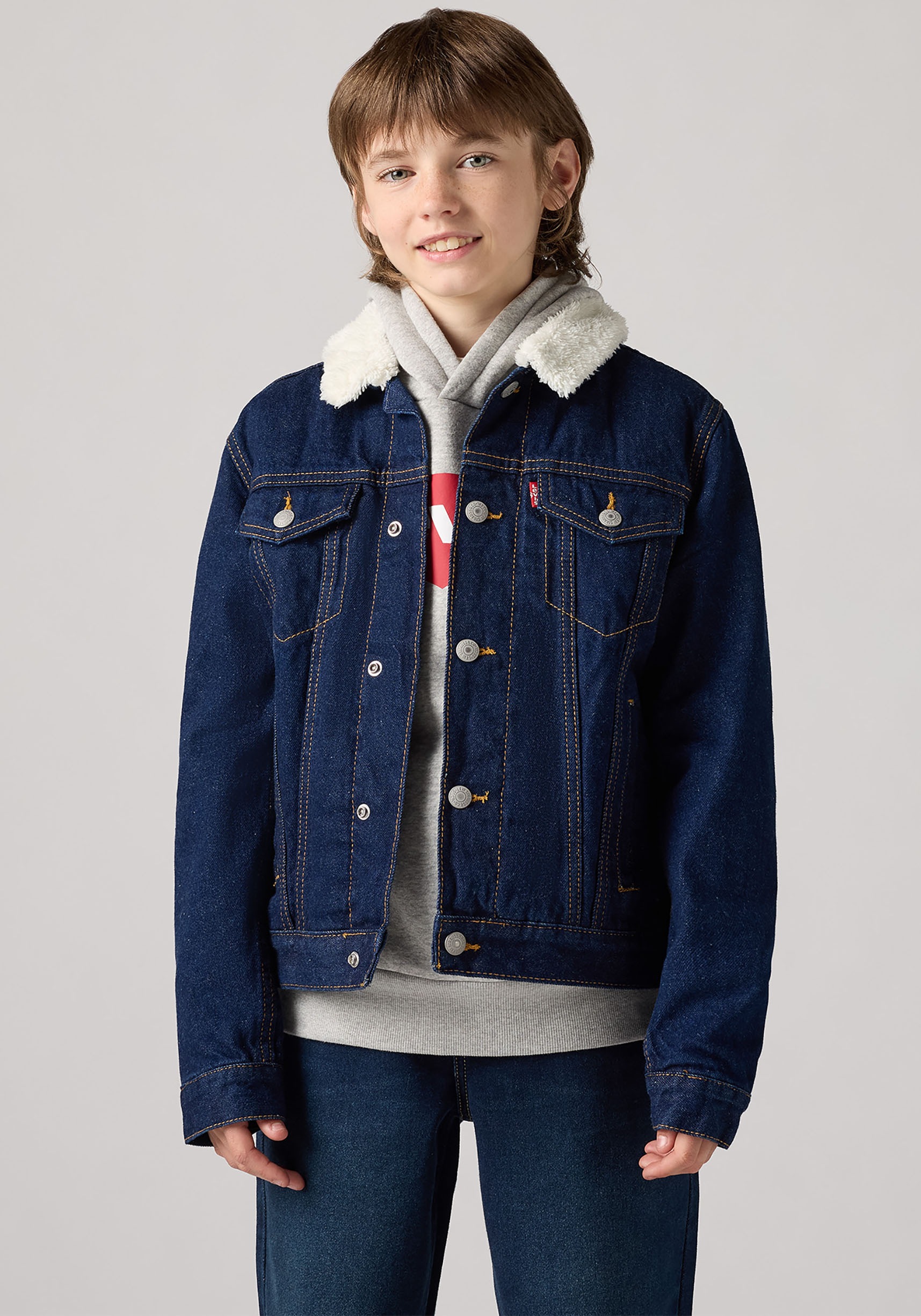 Levi's® Kids Jeansjacke »LVN SHERPA TRUCKER« ohne Kapuze mit Taschen for BOYS