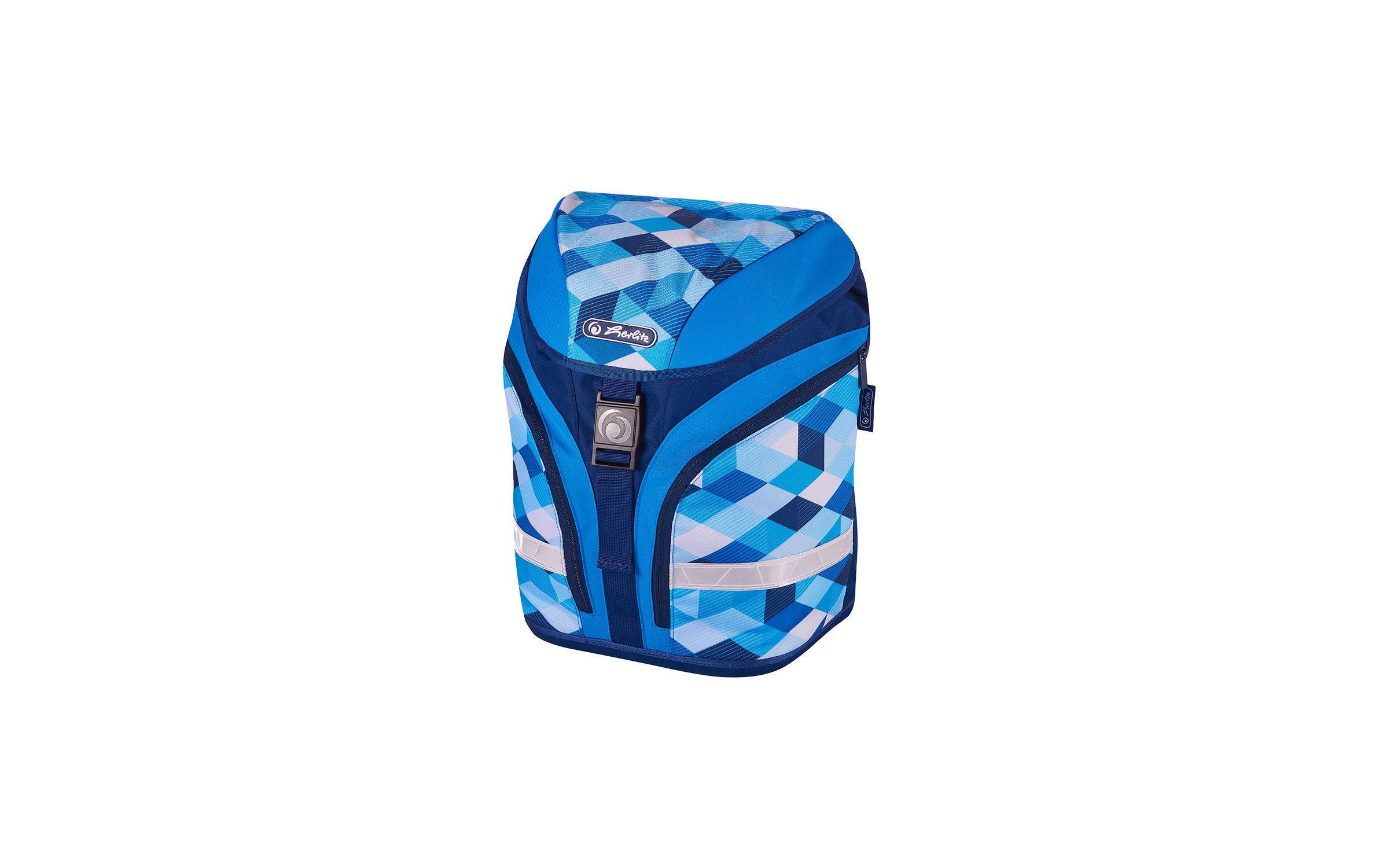 Herlitz Schulrucksack »Motion Plus Blue Cubes 4-teilig«