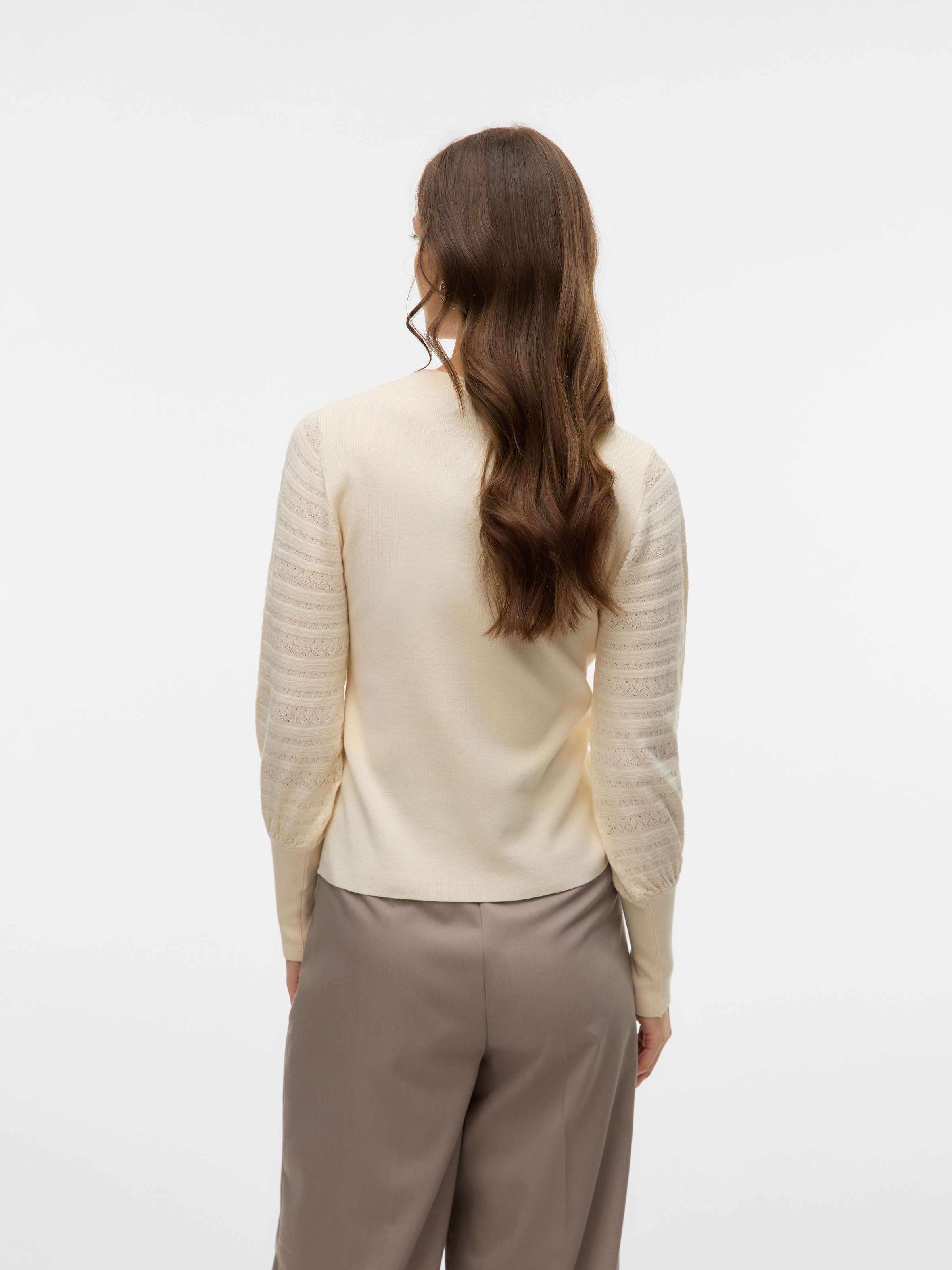 Vero Moda Strickpullover »VMHOLLYPOINTELLE LS O-NCK PULLOVE GA BOO«