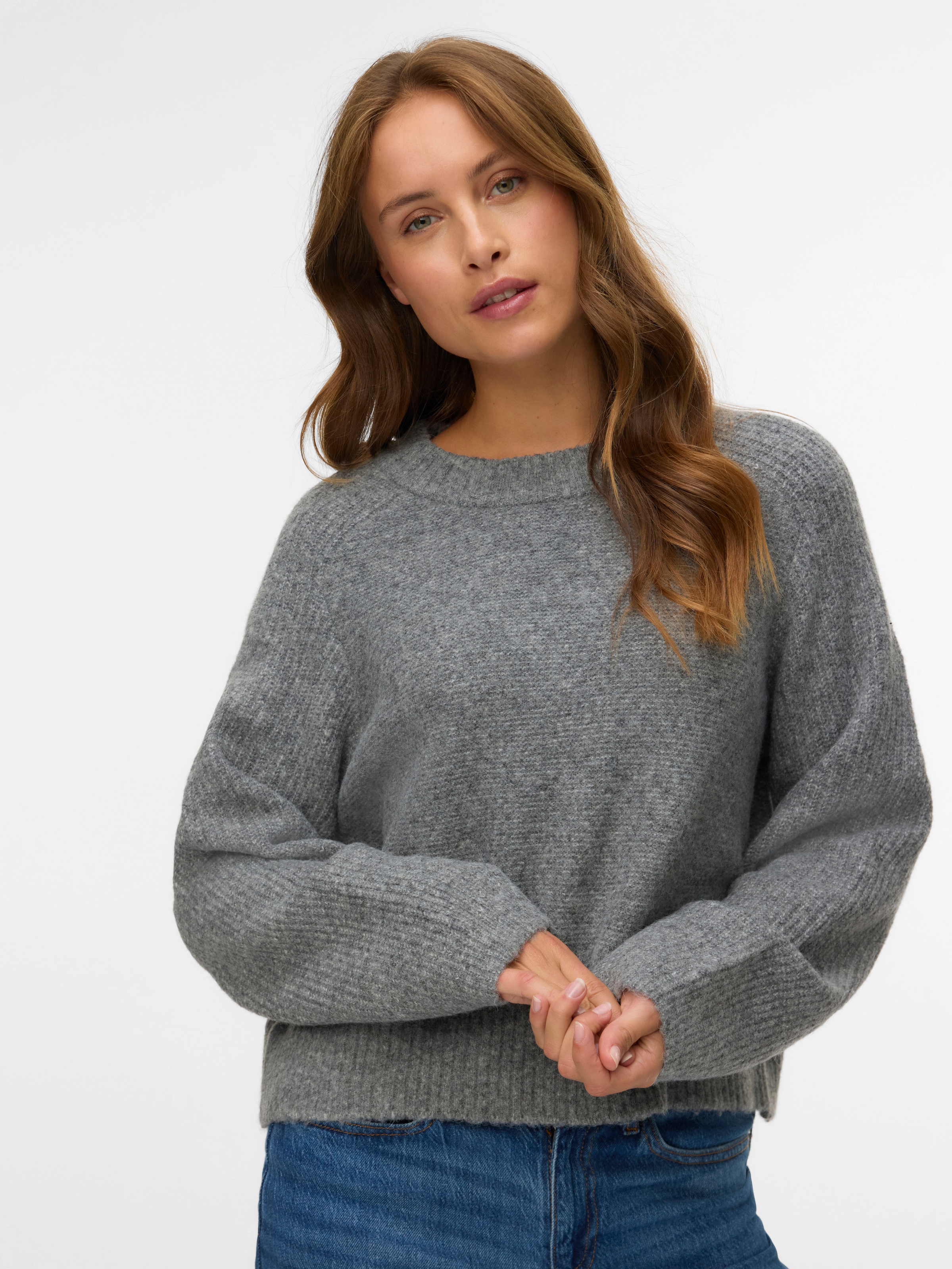 Vero Moda Strickpullover "VMBANG LS O-NECK PULLOVER BOO"