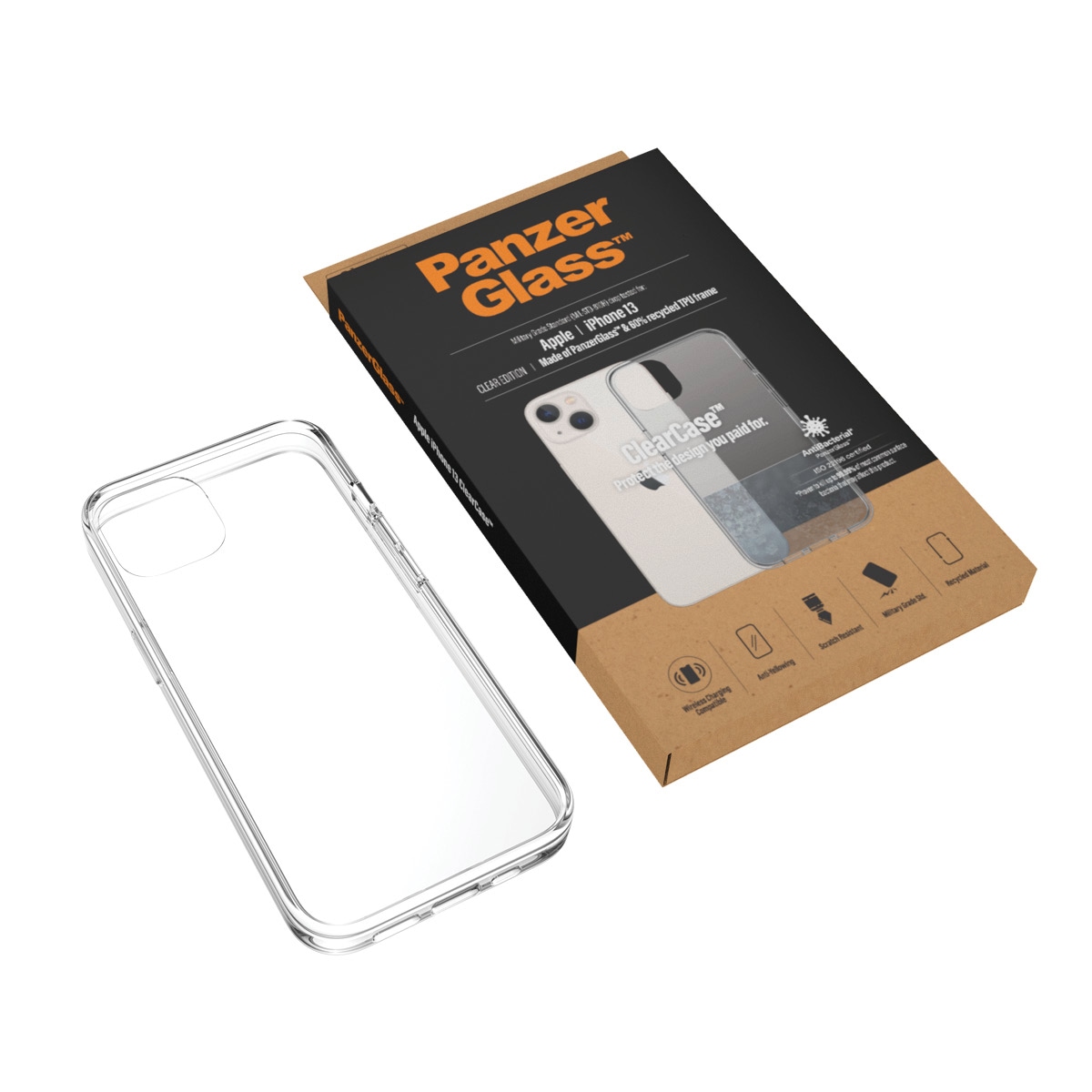 PanzerGlass Handyhülle »ClearCase für Apple iPhone 13«, iPhone 13, Backcover, Schutzhülle, Handyschutzhülle, Case, Schutzcase, stossfest