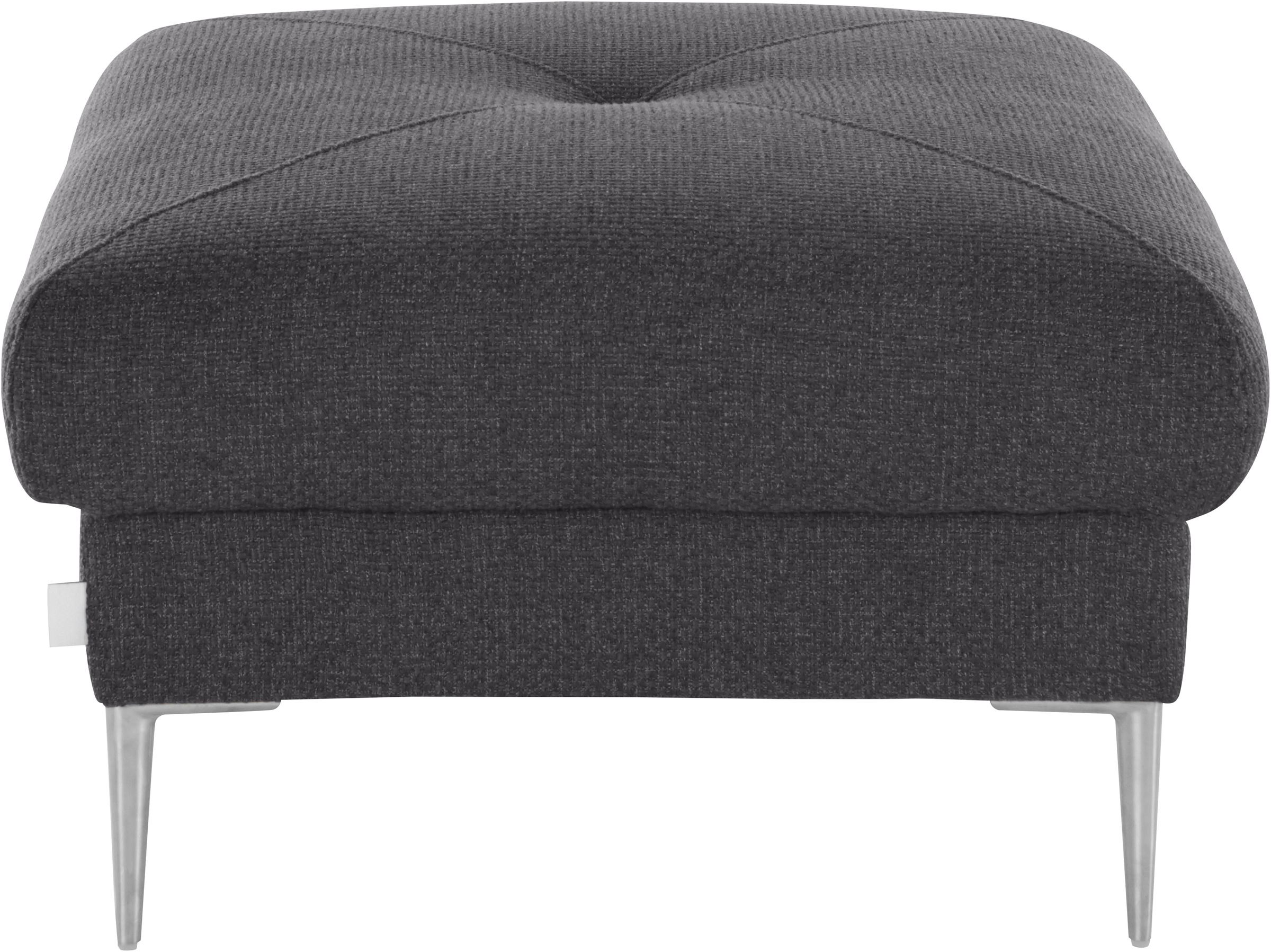 TRENDMANUFAKTUR Hocker »Chilltime, elegant und bequem durch Komfortsitzhöhe 46cm, hoher Fuss«, mit eleganter Kreuznaht auf der Sitzfläche