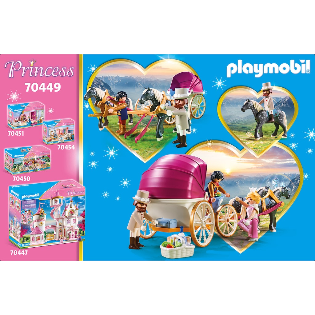 Playmobil® Konstruktions-Spielset »Romantische Pferdekutsche (70449), Princess«, (60 St.), Made in Germany