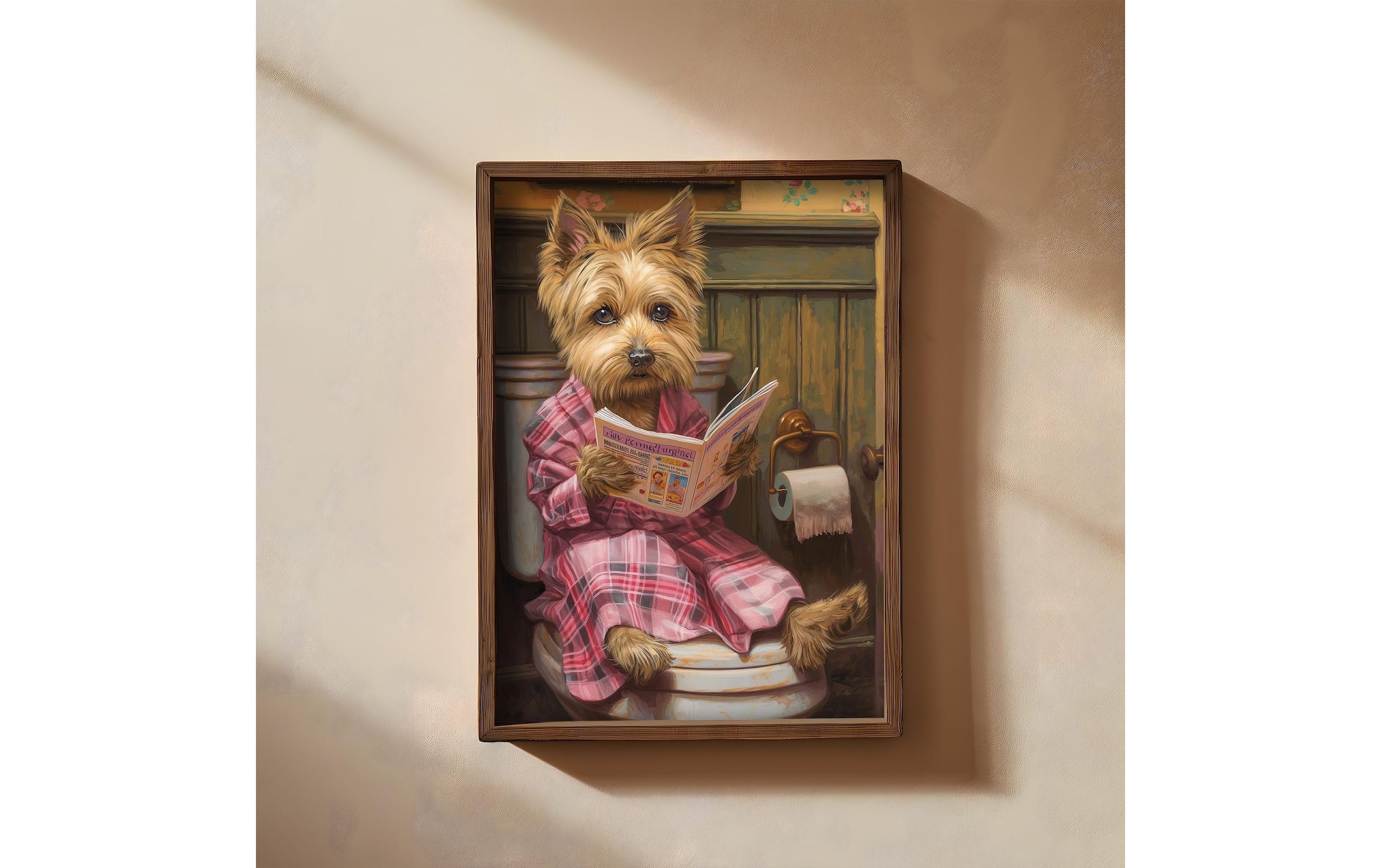 Wandbild »Wallxpert Yorkshire Terrier 35 x 47 cm«, Hund