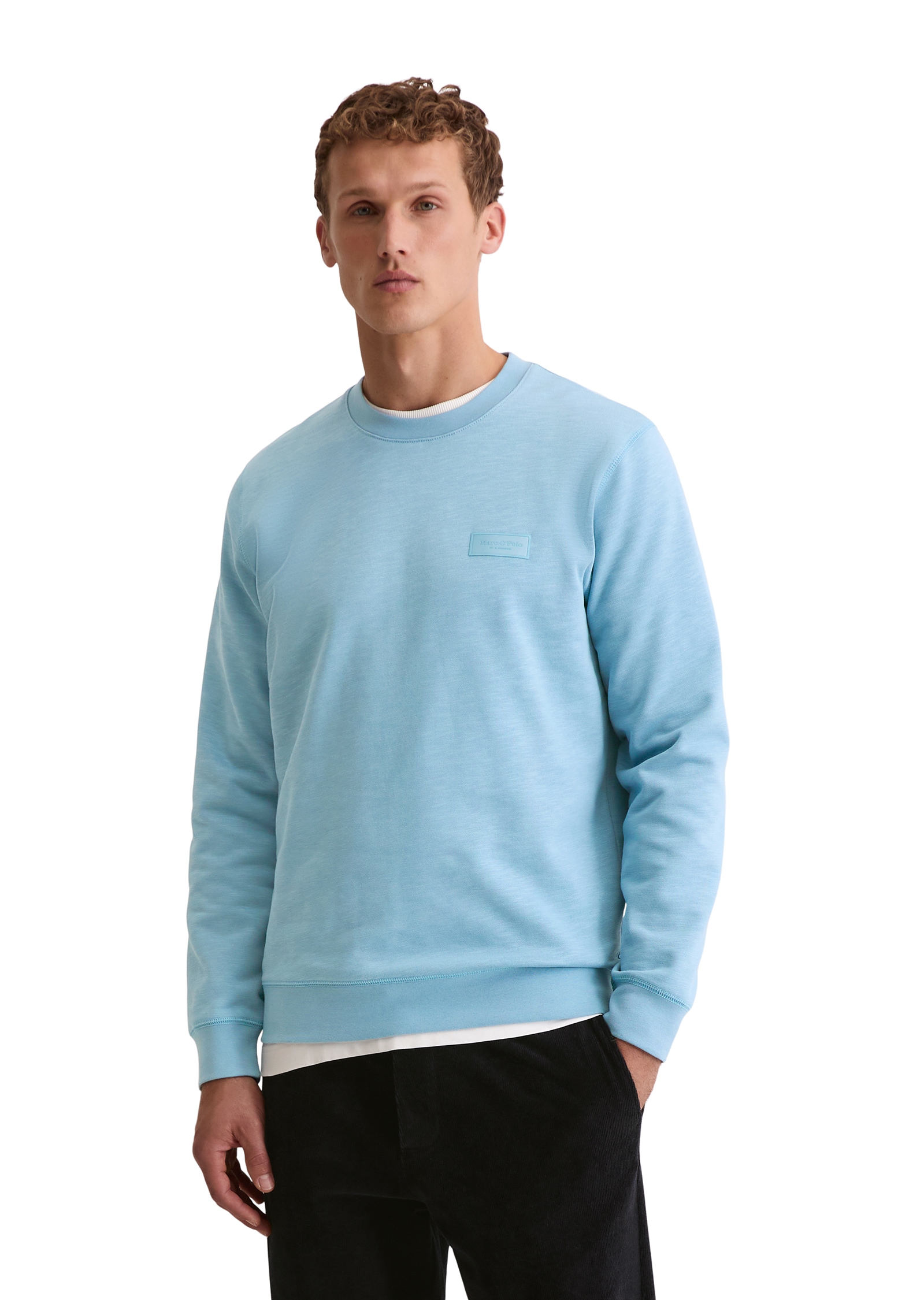 Marc OPolo Sweatshirt "regular fit aus weichem Bio-Baumwoll-Sweat", angenehm weich gebrushte Innenseite