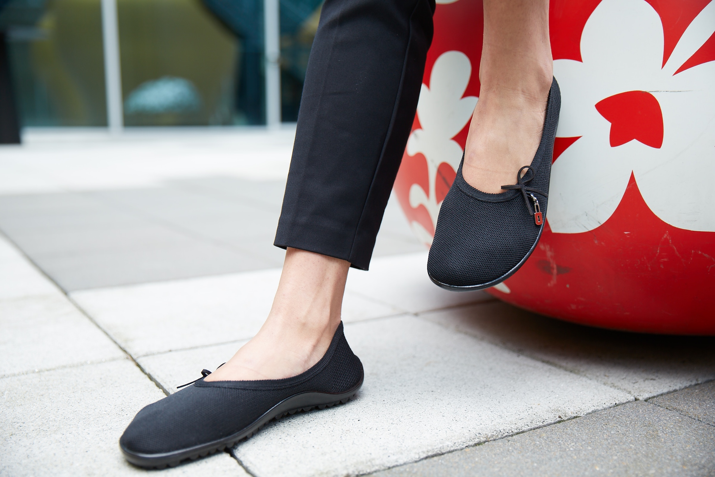 Leguano Barfussschuh »LADY LOOP«, Ballerina, Slipper, Bequemschuh mit süsser Zierschleife