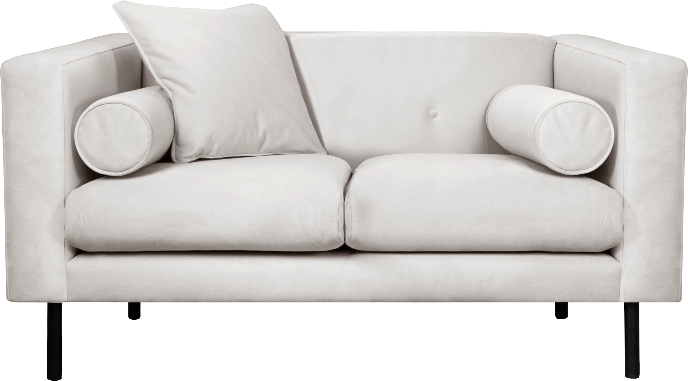 Guido Maria Kretschmer Home&Living 2-Sitzer »Lillibeth Designsofa mit Wellenunterfederung, Masse B/T/H: 155/74/83 cm«, Zierkissen als Wendekissen, in Samtoptik oder Cord