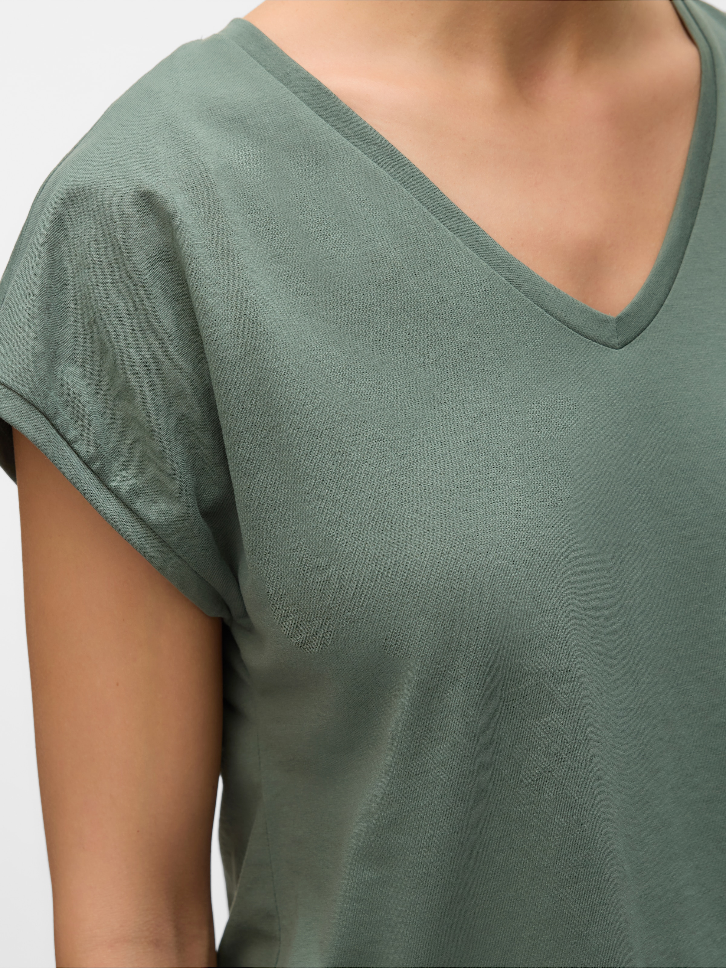 Vero Moda Kurzarmshirt »VMLUNA SS V-NECK TEE JRS NOOS«