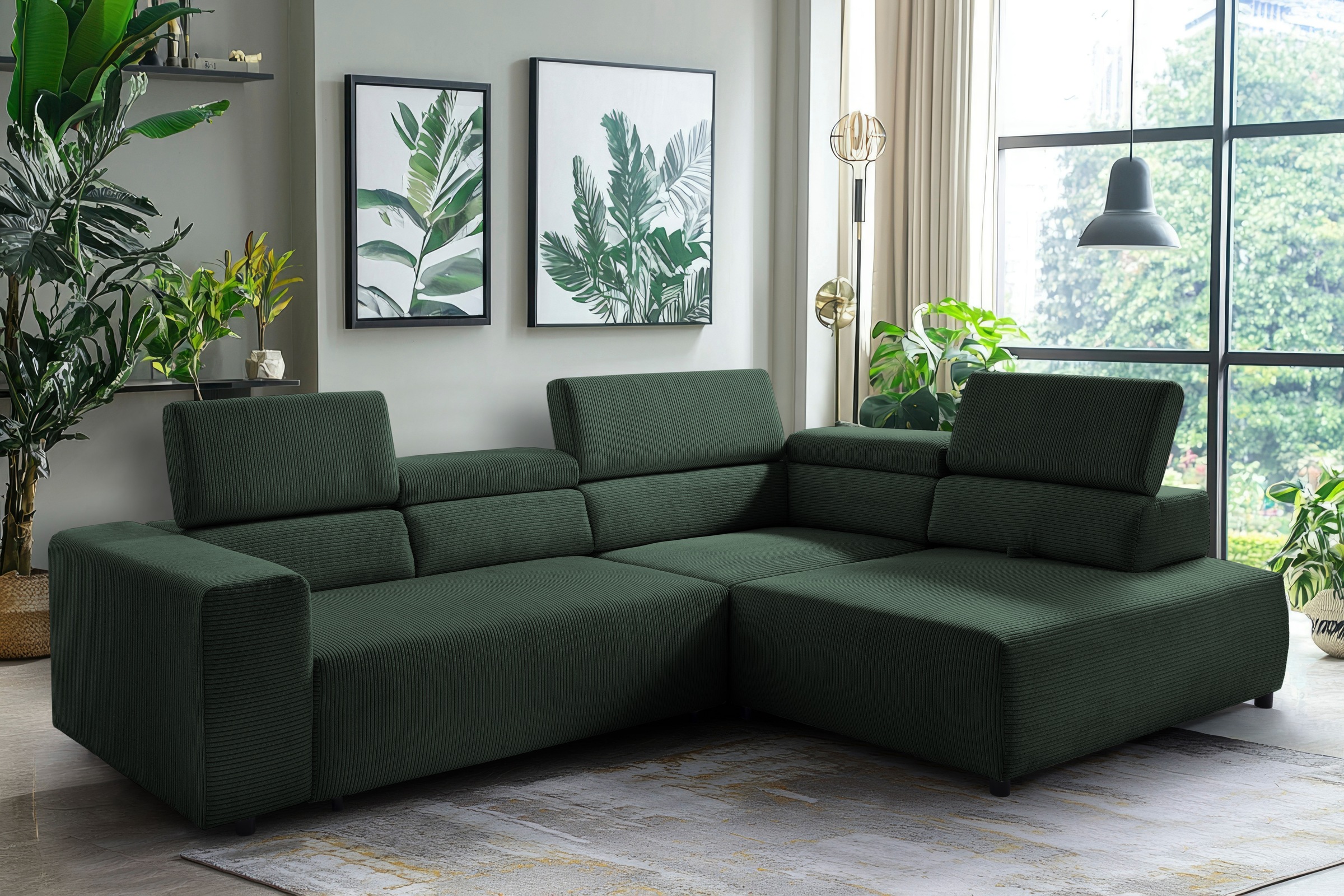 exxpo - sofa fashion Ecksofa »VITTORIO«, inkl. Kopfteil- und Sitztiefenverstellung, wahlweise mit Bettfunktion