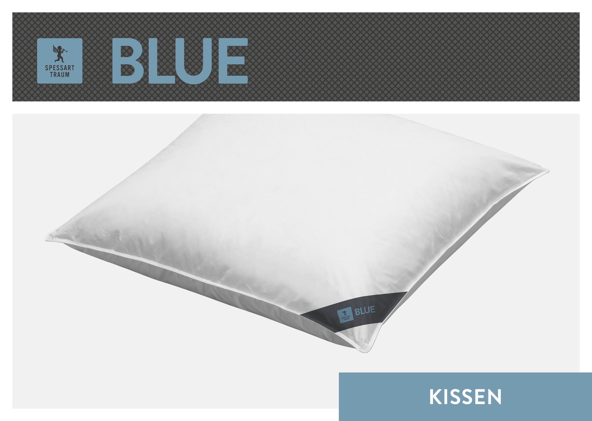 SPESSARTTRAUM Federkissen "Blue" Füllung: 100% Federn 1 Stk. tlg. hergestellt in Deutschland, allergikerfreundlich