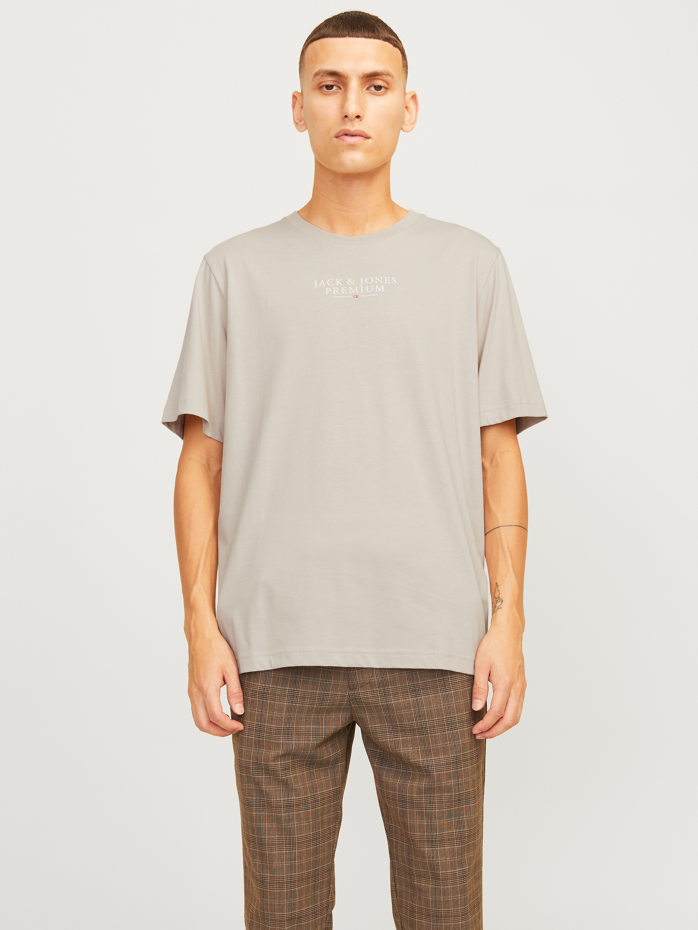 Jack & Jones Rundhalsshirt »JPRBLUARCHIE TEE CREW NECK« mit Logo Print