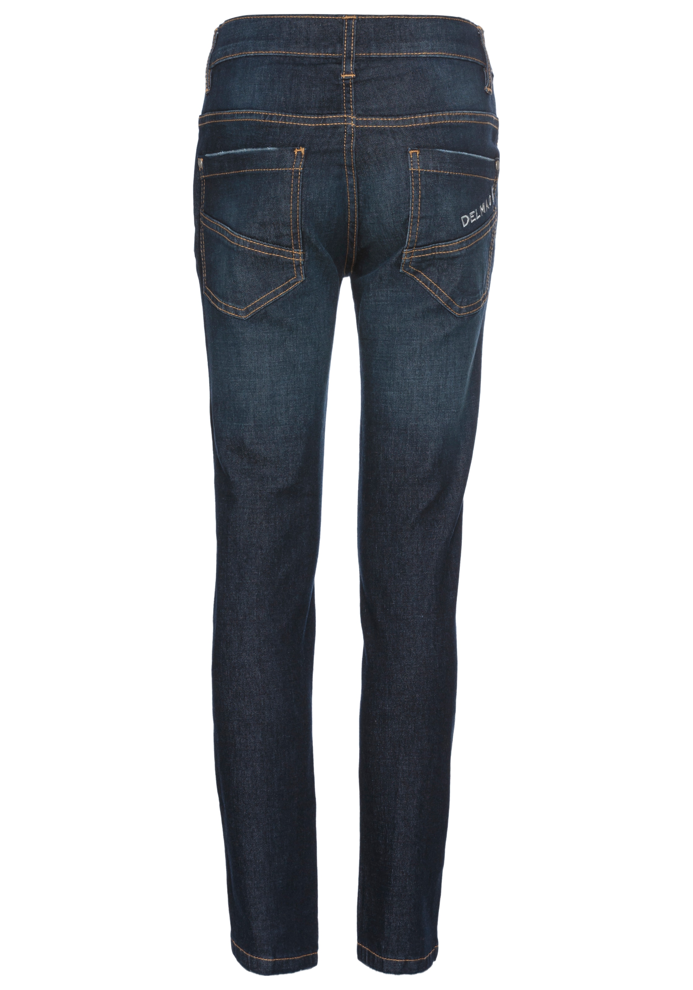 DELMAO Stretch-Jeans », Straight-fit Jeans für Jungen«, mit Logo-Stickerei hinten