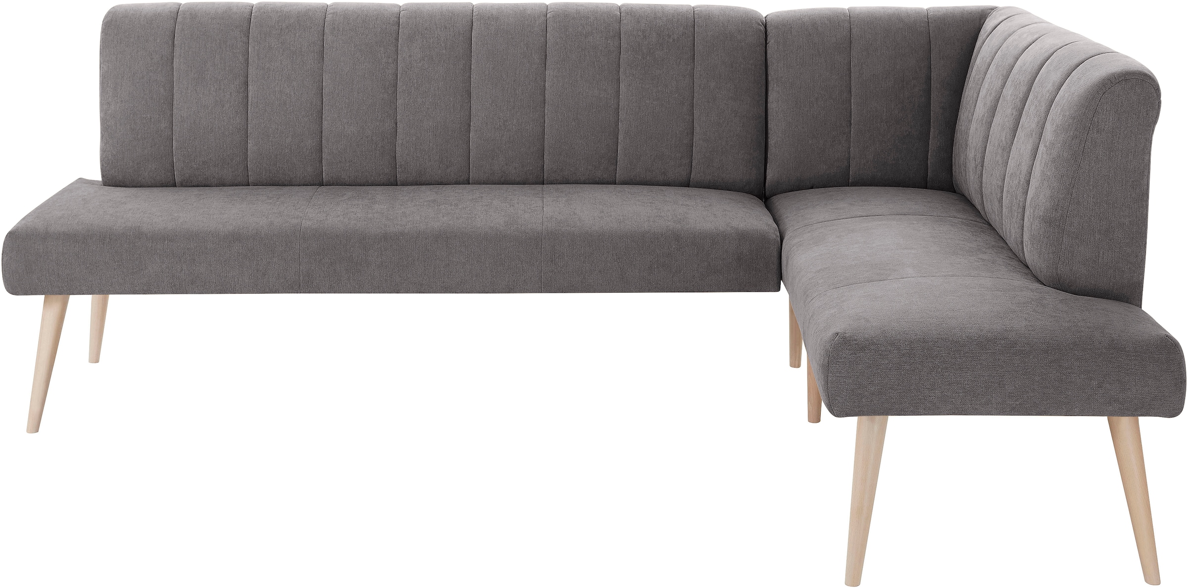 exxpo - sofa fashion Eckbank »Costa, moderne Rückensteppung, bequem und elegant, hoher Holzfuss«, hochwertig verarbeitet, Frei im Raum stellbar