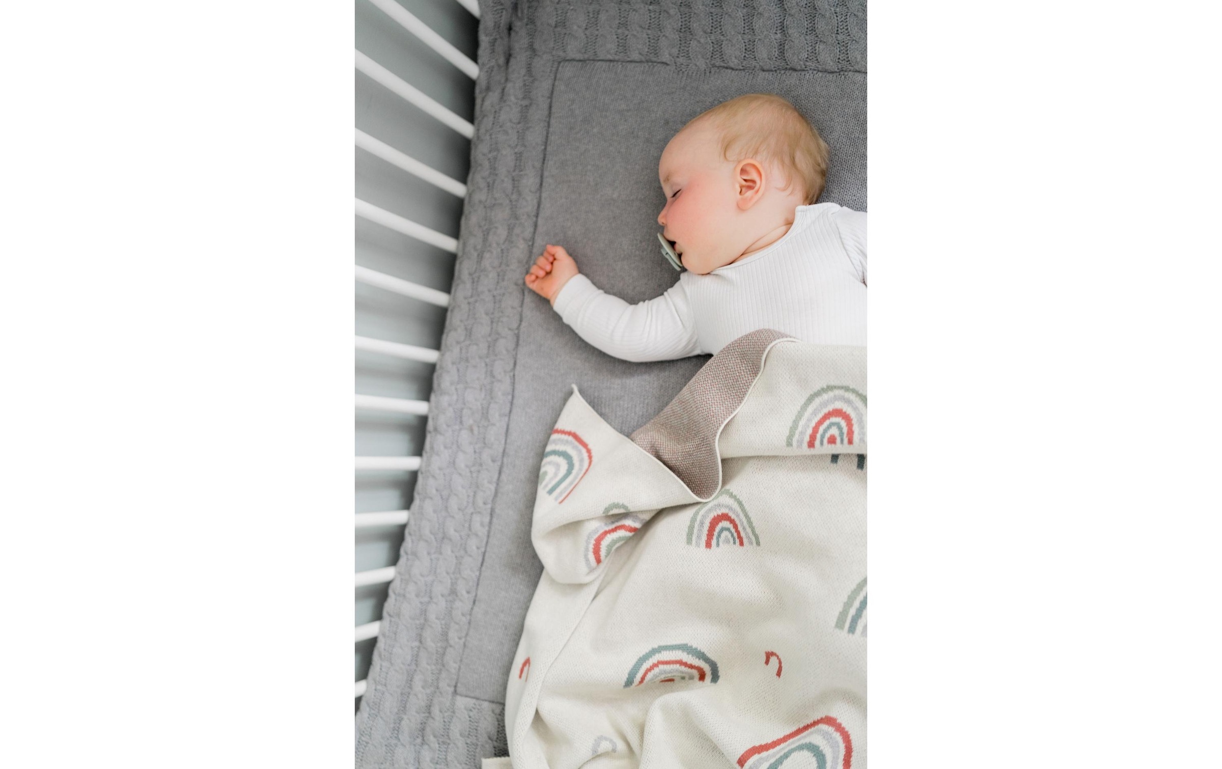 KINDSGUT Babydecke »mit Regenbogen 80 x 100 cm«