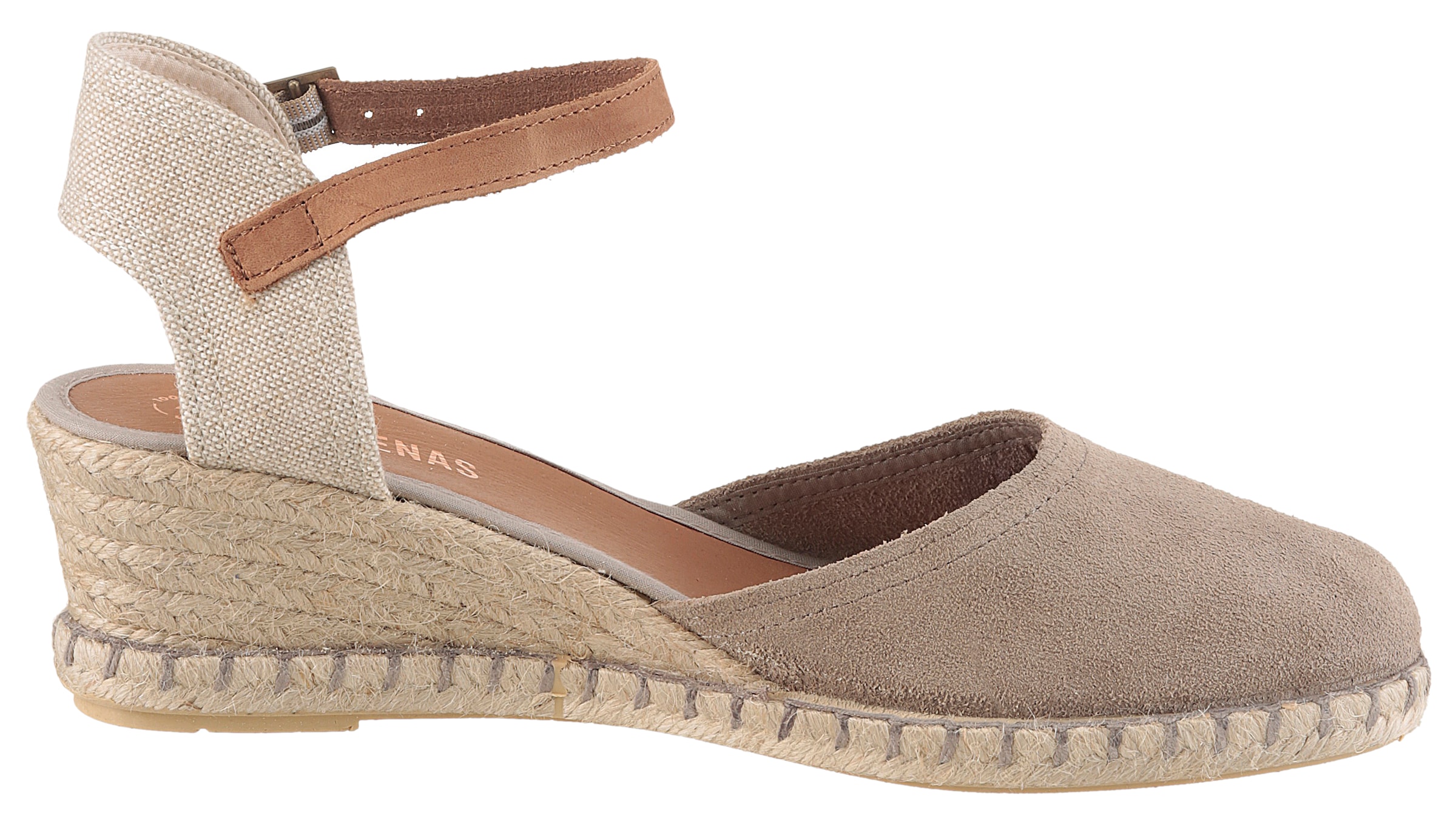 VERBENAS Sandalette »MALENA SERRAJE«, Sommerschuh, Riemchensandale, Urlaubschuh mit Keilabsatz