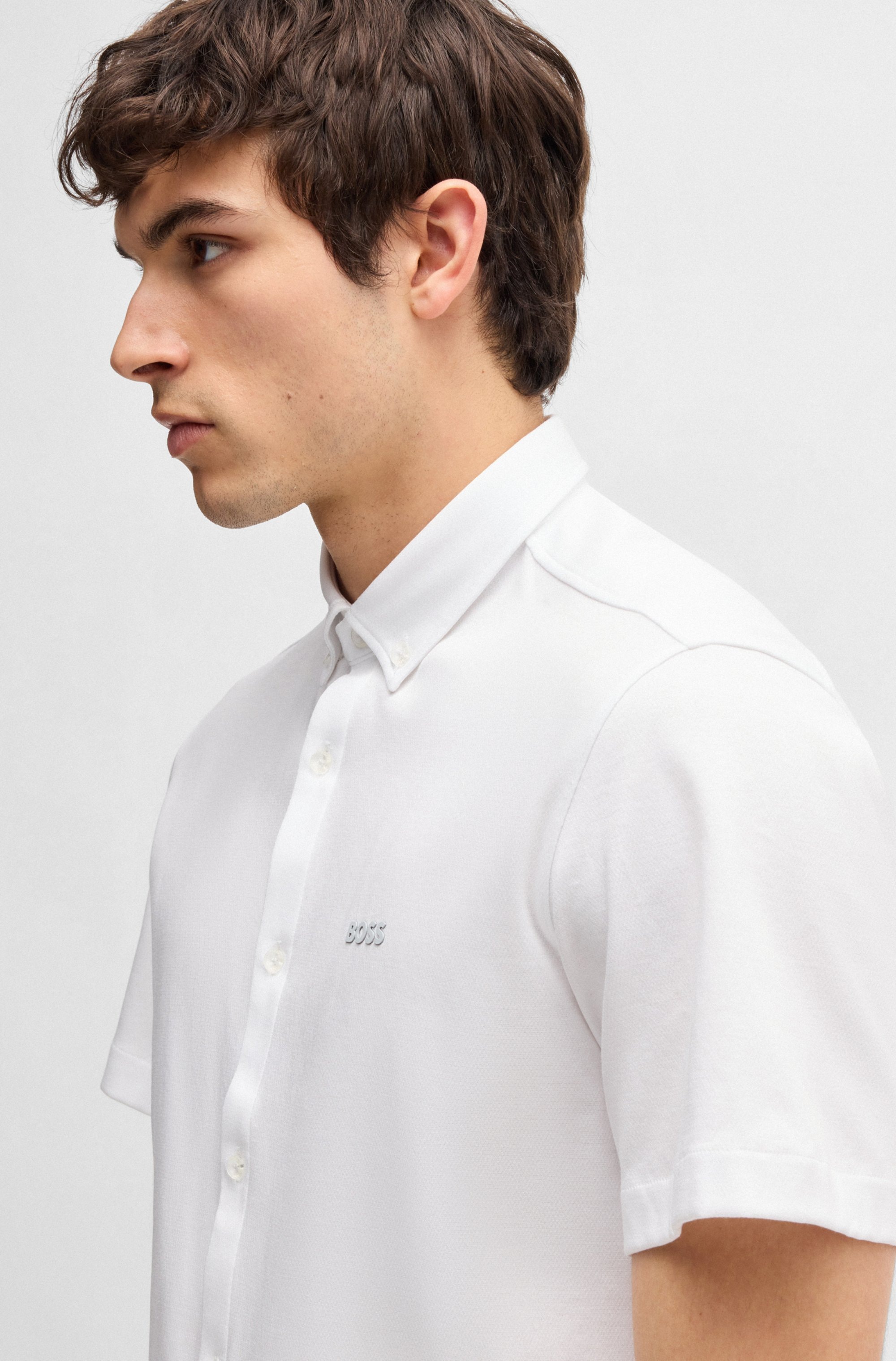 BOSS GREEN Kurzarmhemd »B MOTION S«, mit Logoschriftzug auf der Brust