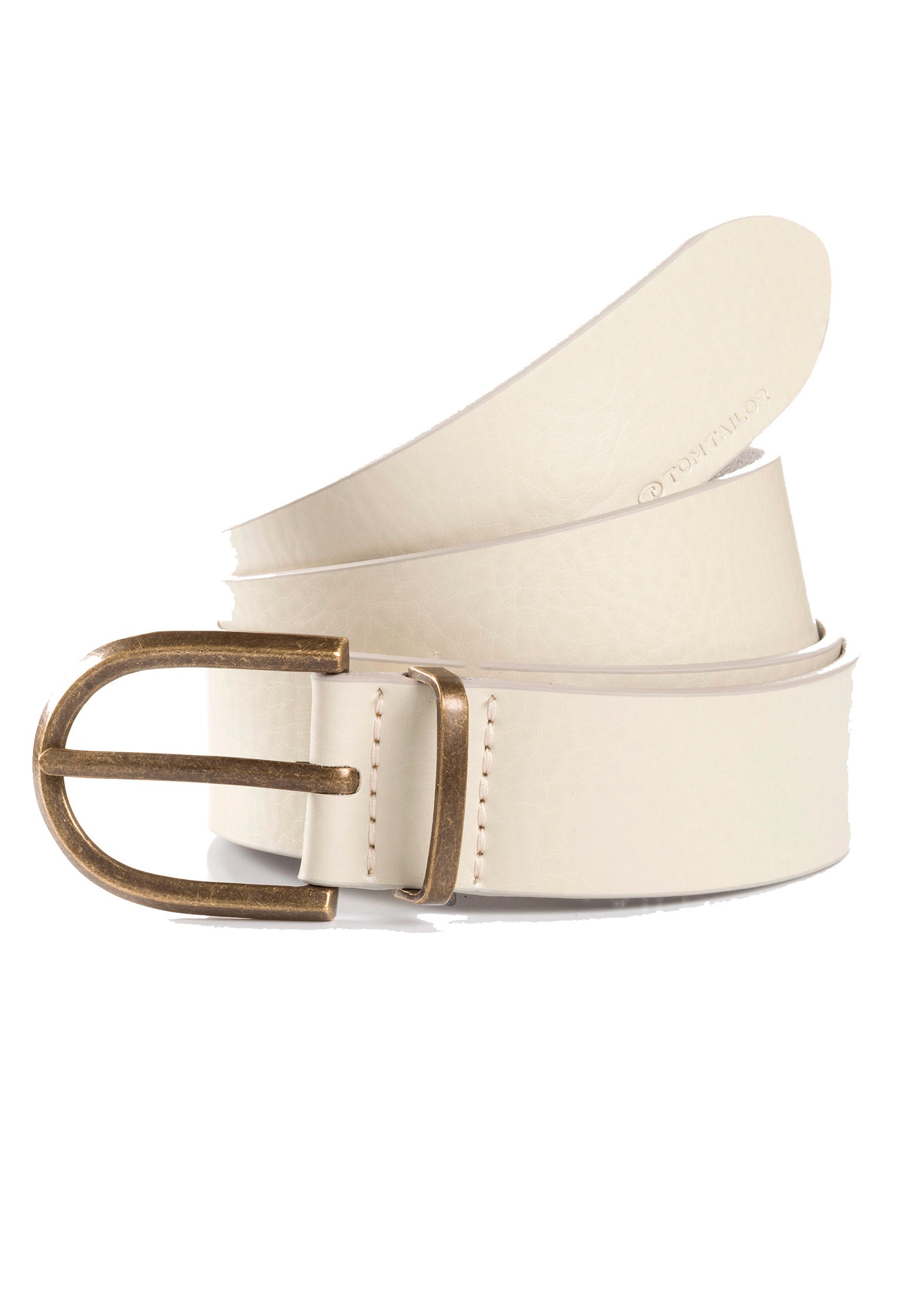 TOM TAILOR Ledergürtel »TTSYLKE« 3 cm breiter Damengürtel, Schliesse im Vintage-Look, reines Leder