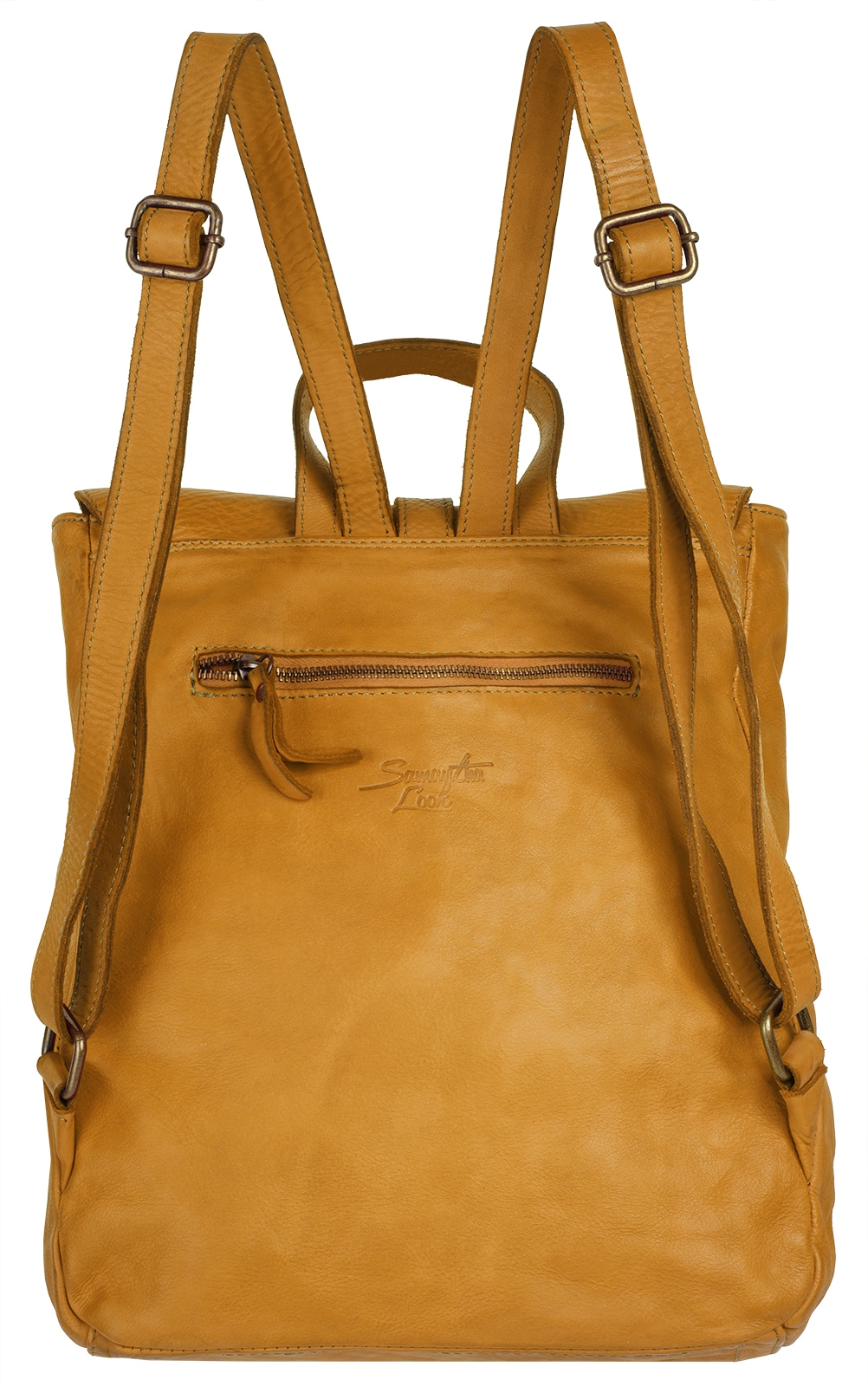 Samantha Look Cityrucksack, Echt Leder, Made in Italy