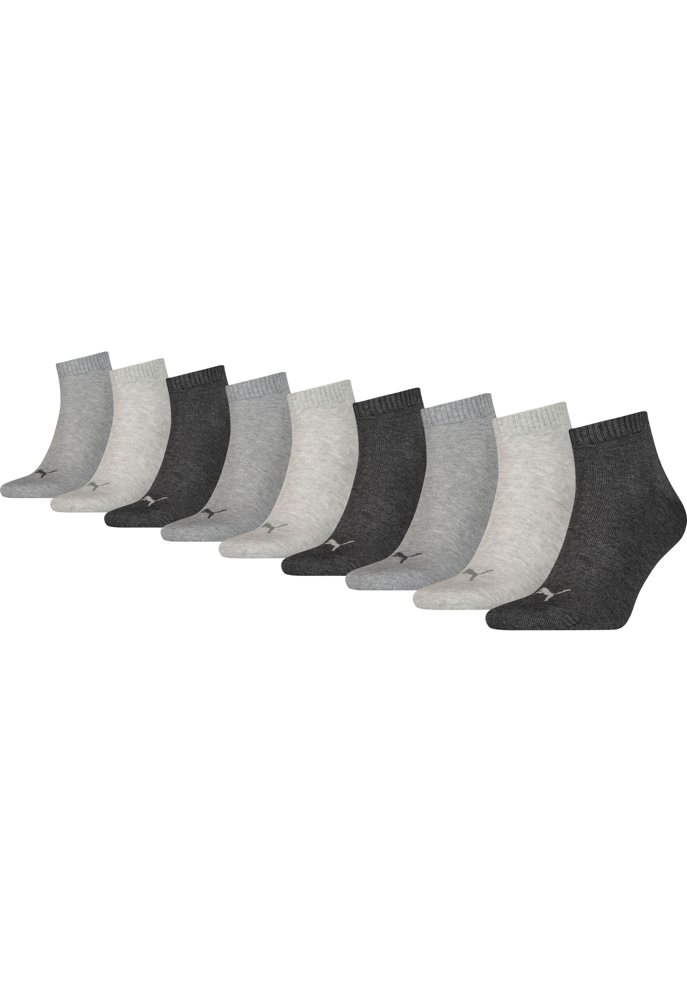 PUMA Kurzsocken »PUMA UNISEX QUARTER PLAIN 9P ECOM« 9 Paar tlg. mit Rippenbündchen, elastisch