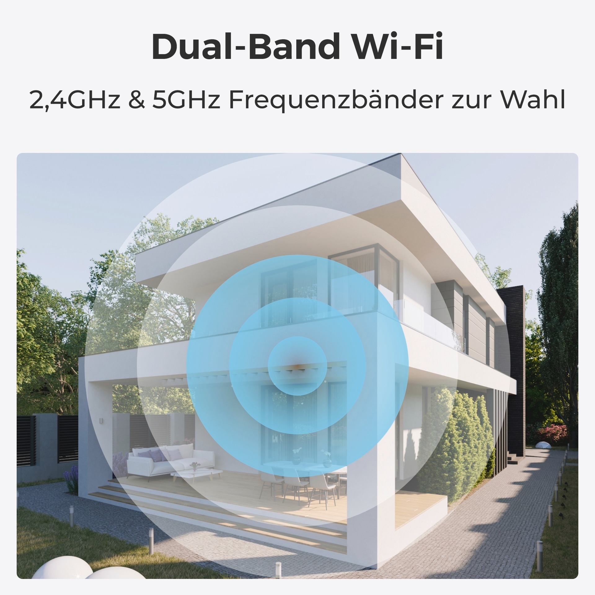 Reolink Überwachungskamera »W430 - 4K-Aussenkamera, Next-Gen Wi-Fi 6«, Aussenbereich, 5X optischer Zoom, Personen-/Fahrzeug-/Tiererkennung, Farb-Nachtsicht