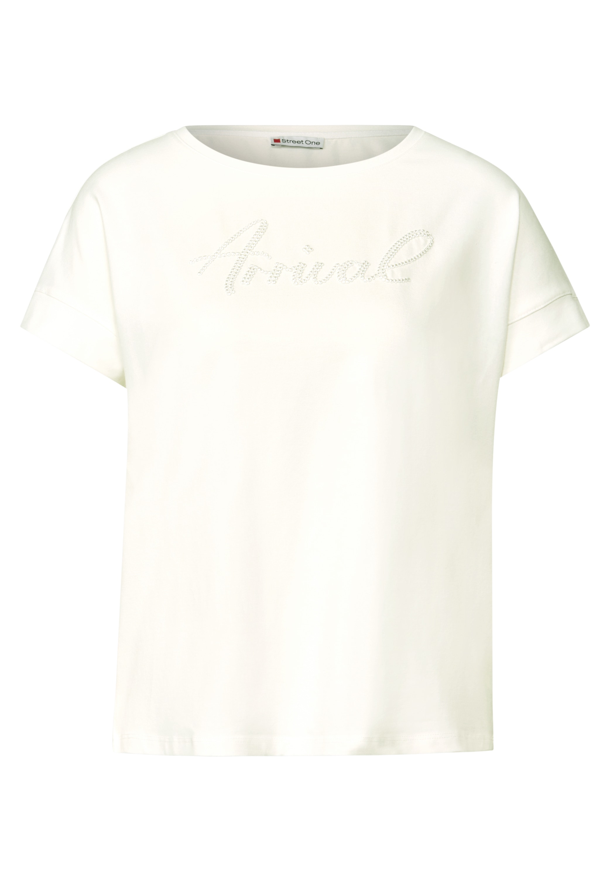 STREET ONE Shirttop, mit Wording-Stickerei