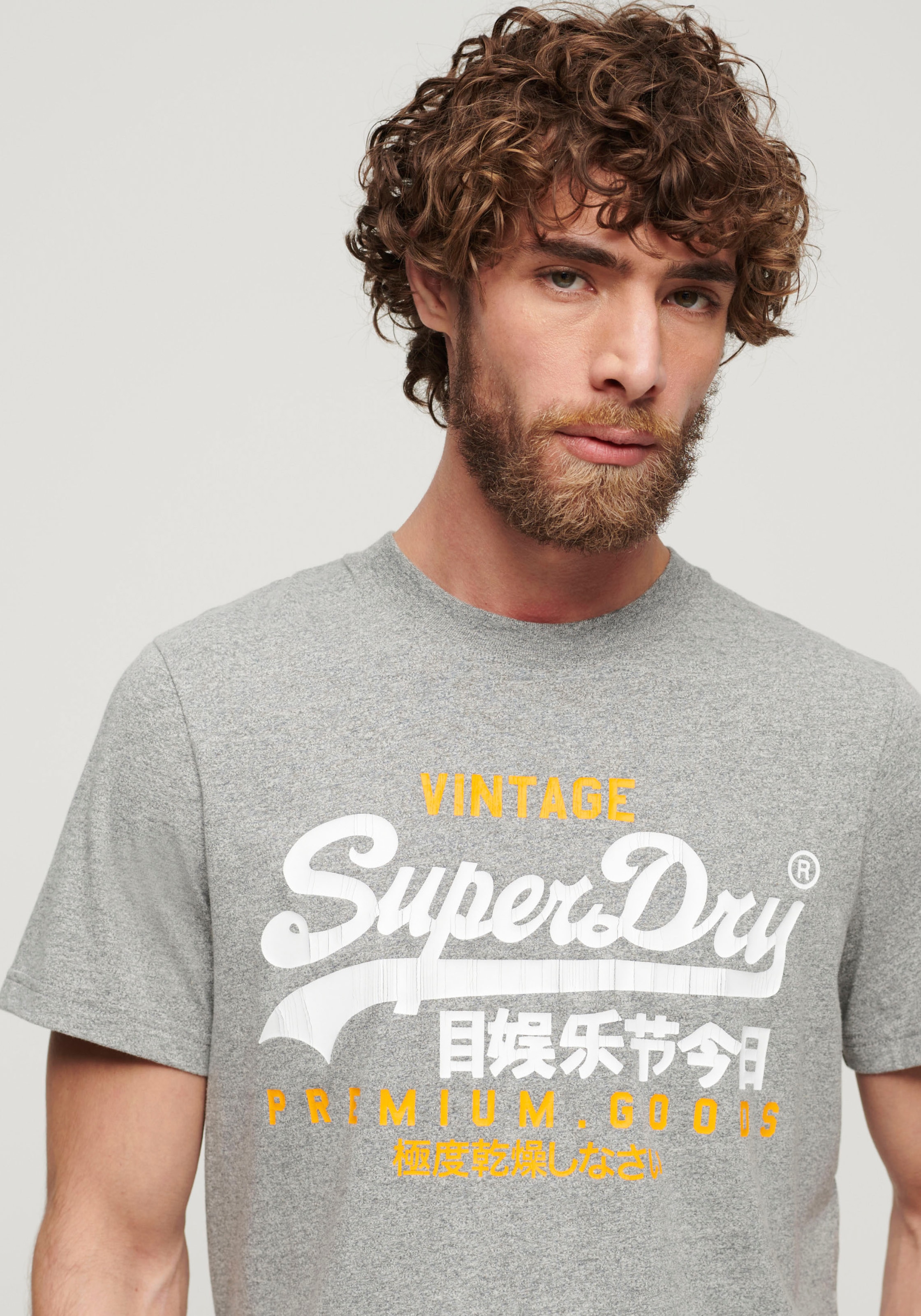 Superdry Print-Shirt »SD-VL DUO TEE«, Mit Cracked Print