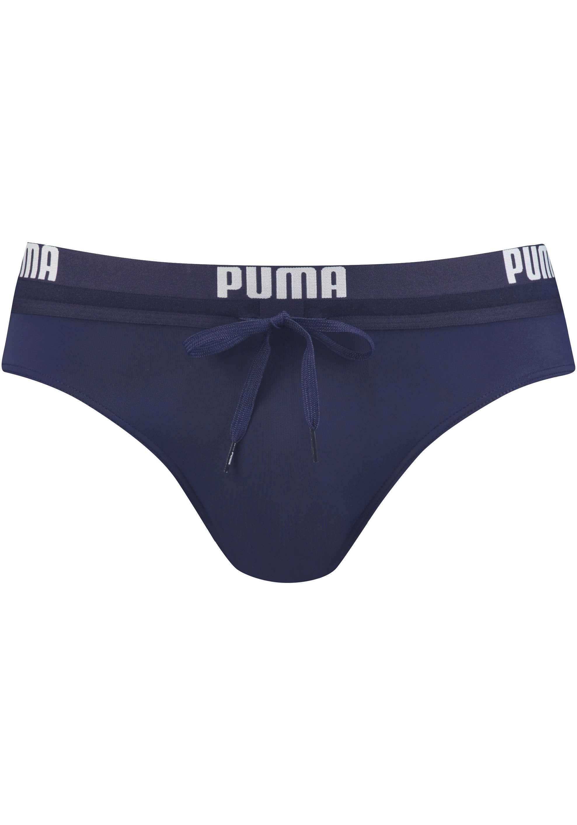 PUMA Badeslip »PUMA SWIM MEN LOGO SWIM BRIEF«, mit elastischem Logobund